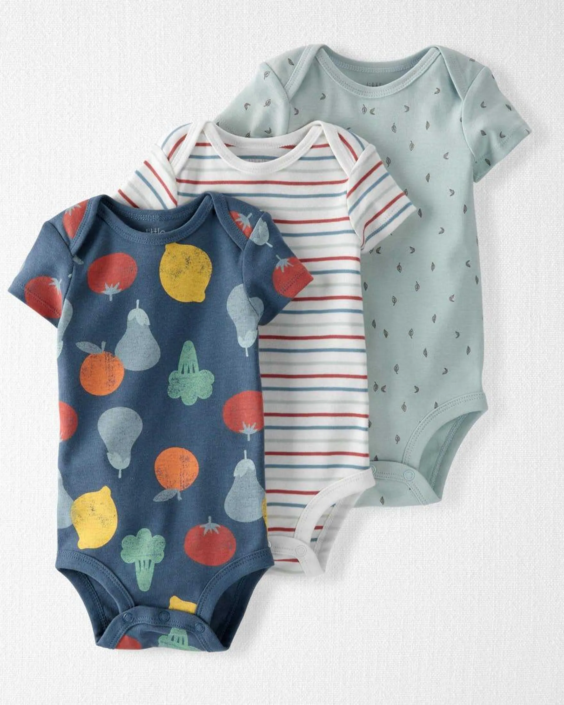 3-Pack Cotton Rib Bodysuits