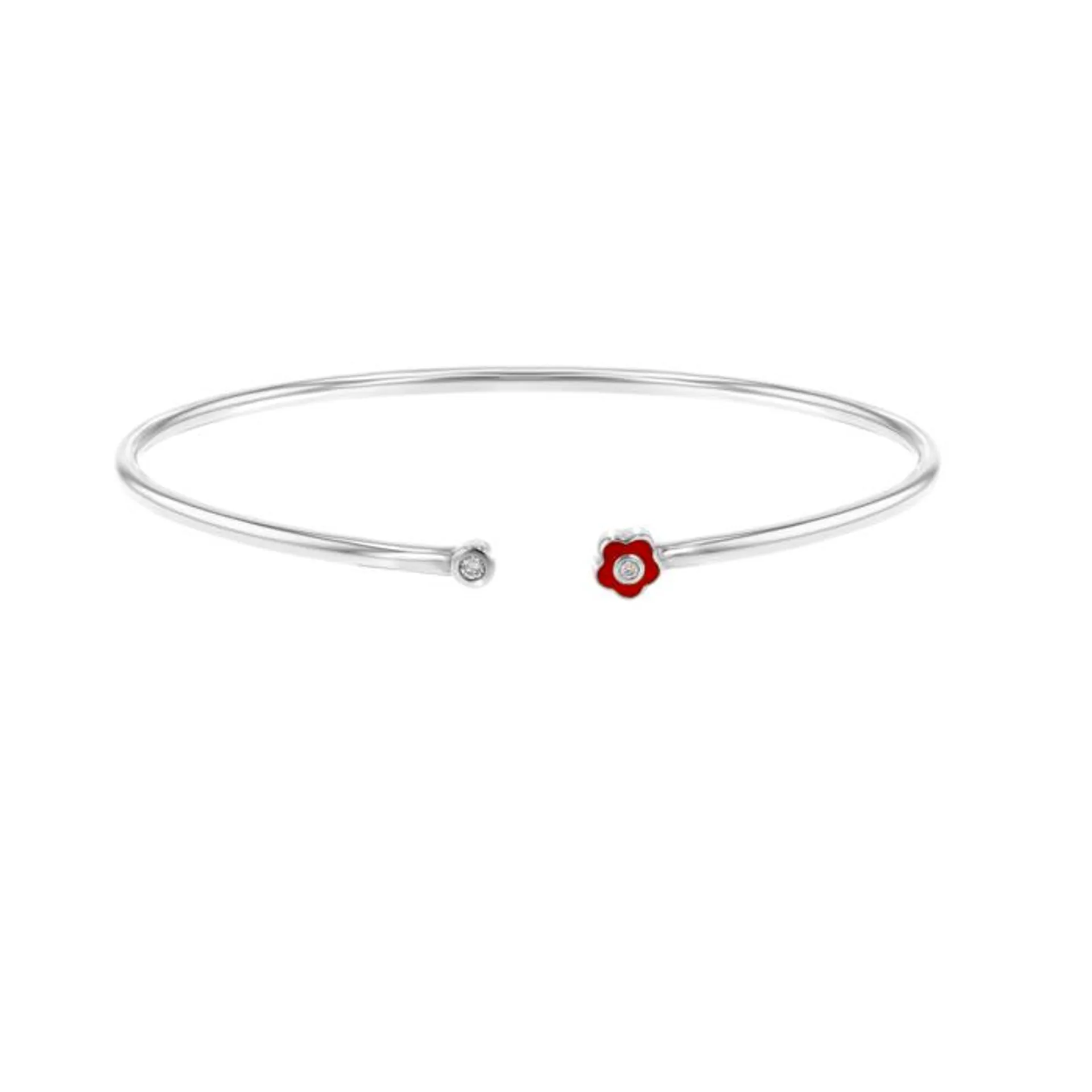 Children's Jewellery Ara Diamond Adjustable Bangle White Gold