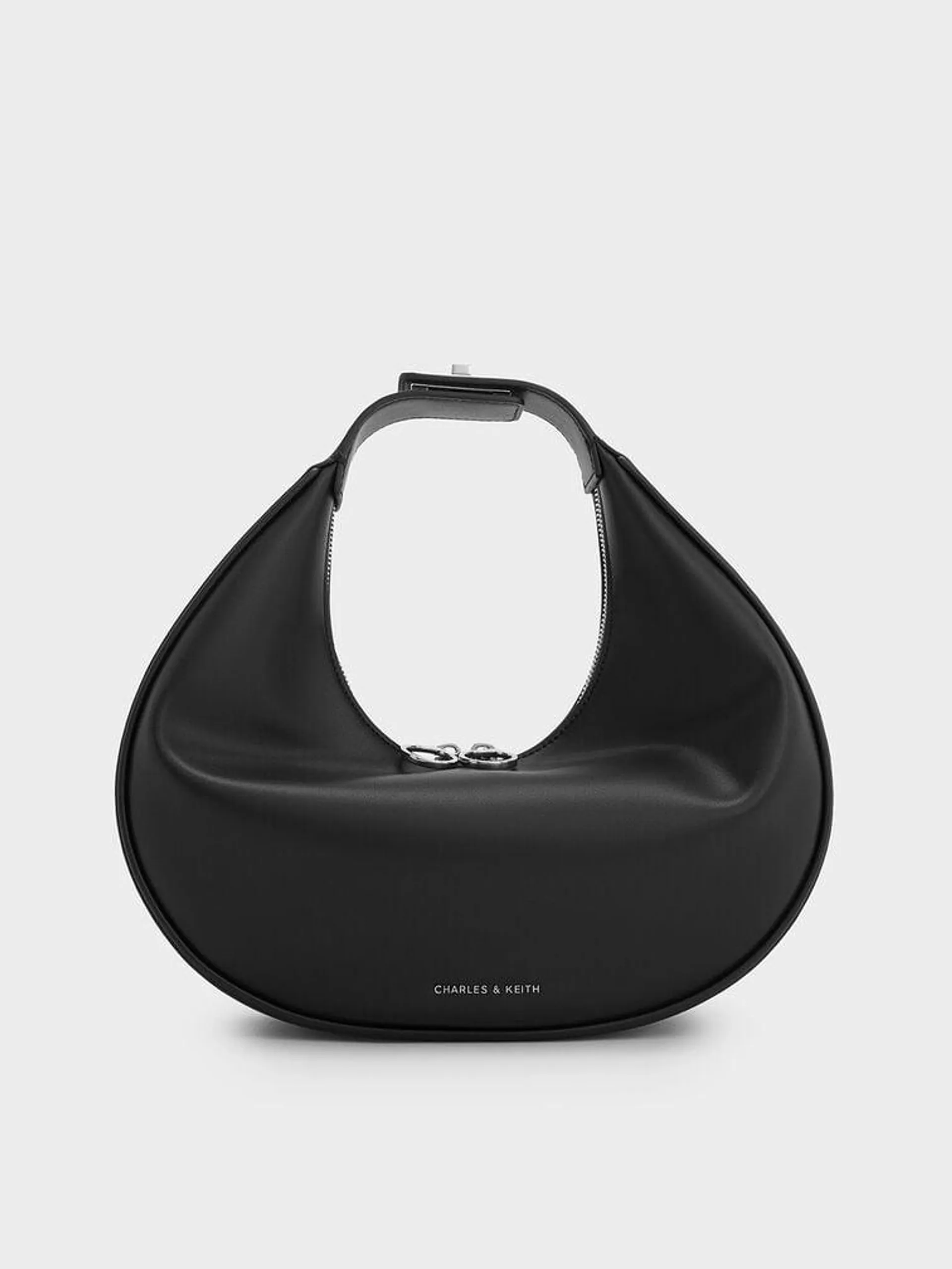 Crescent Hobo Bag - Noir