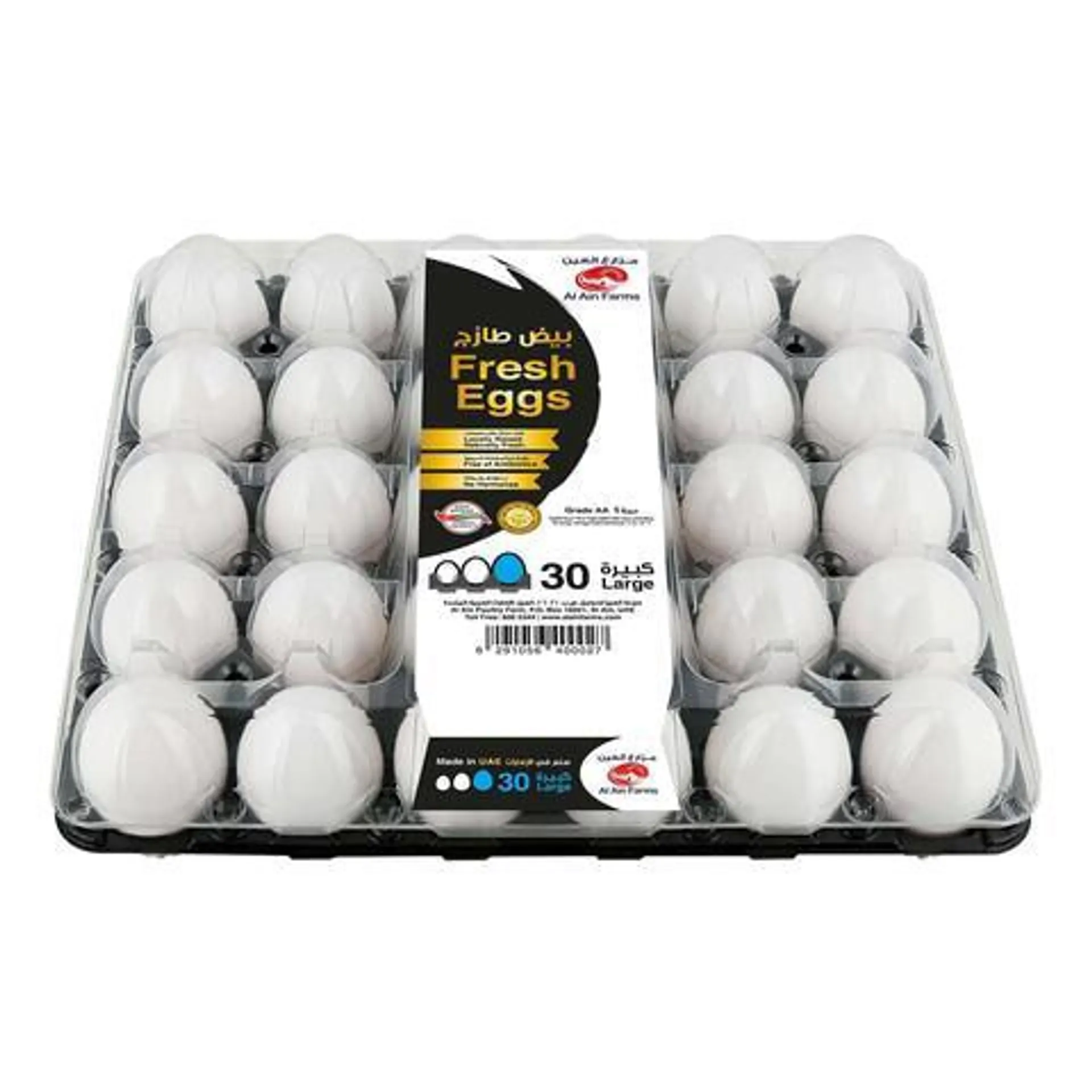 Al Ain Farms Fresh Large White Eggs 30 PCS