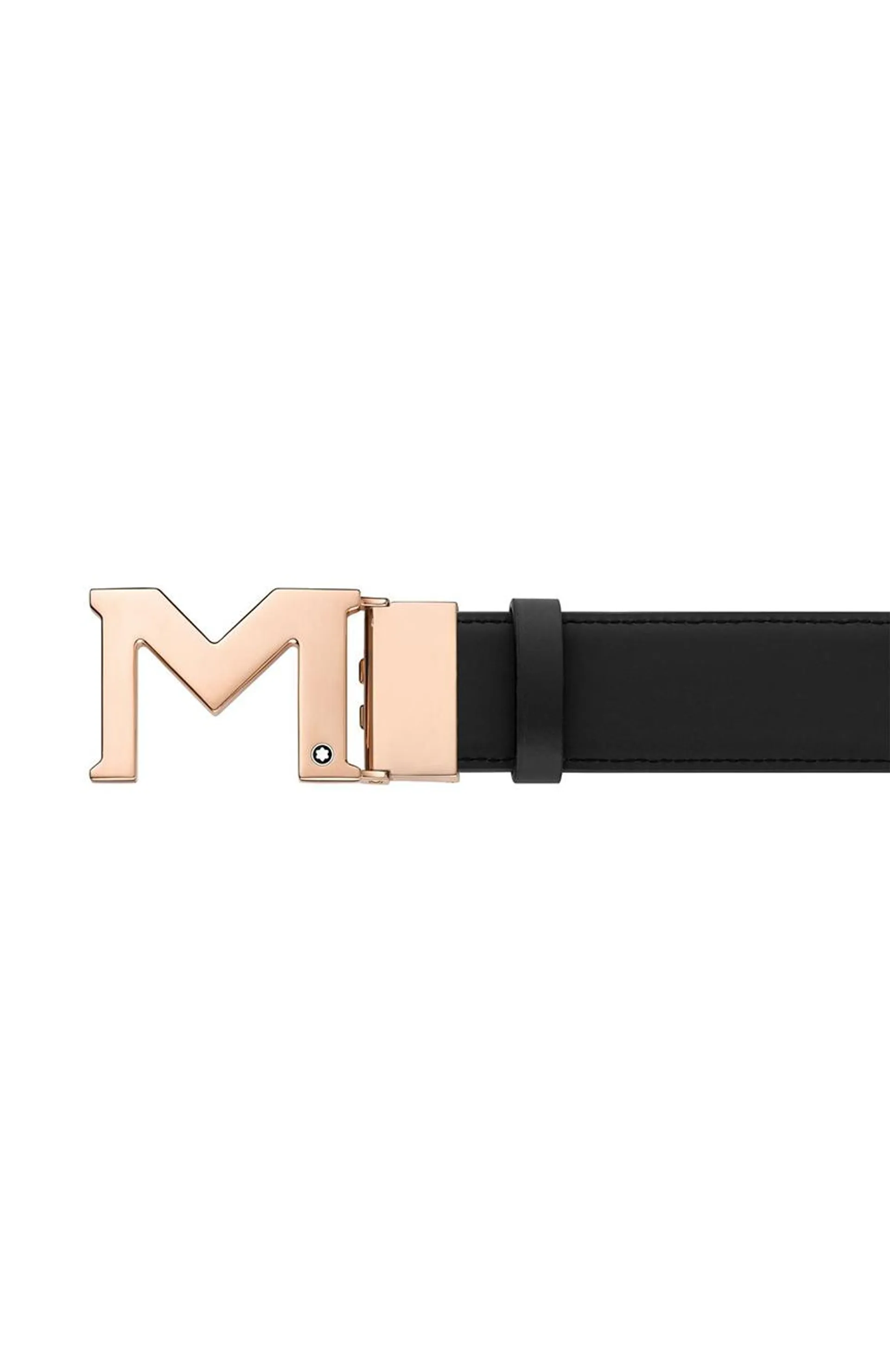 M Buckle Rose Gold-Coated Belt