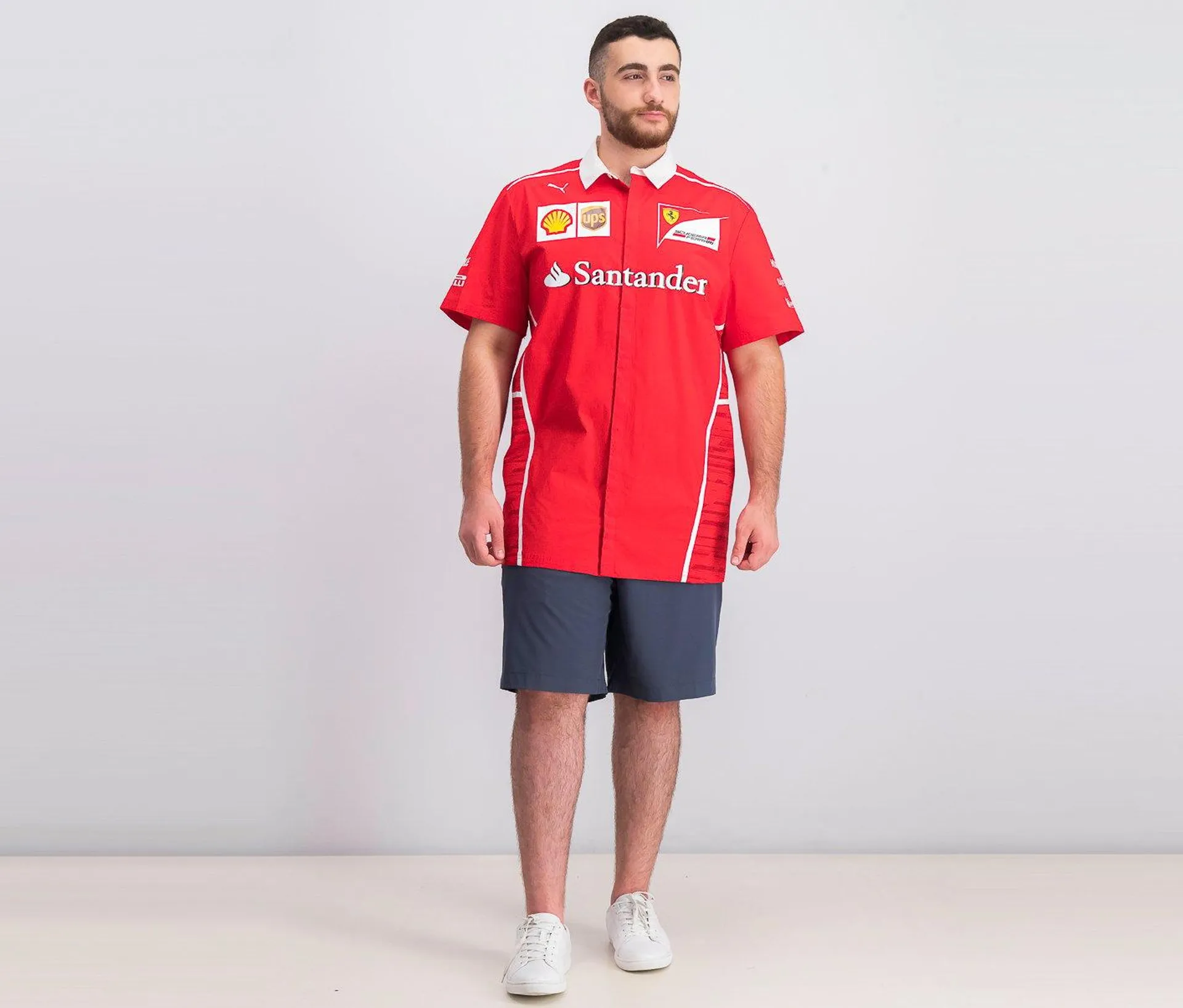 Men Ferrari Team Shirt, Red Combo