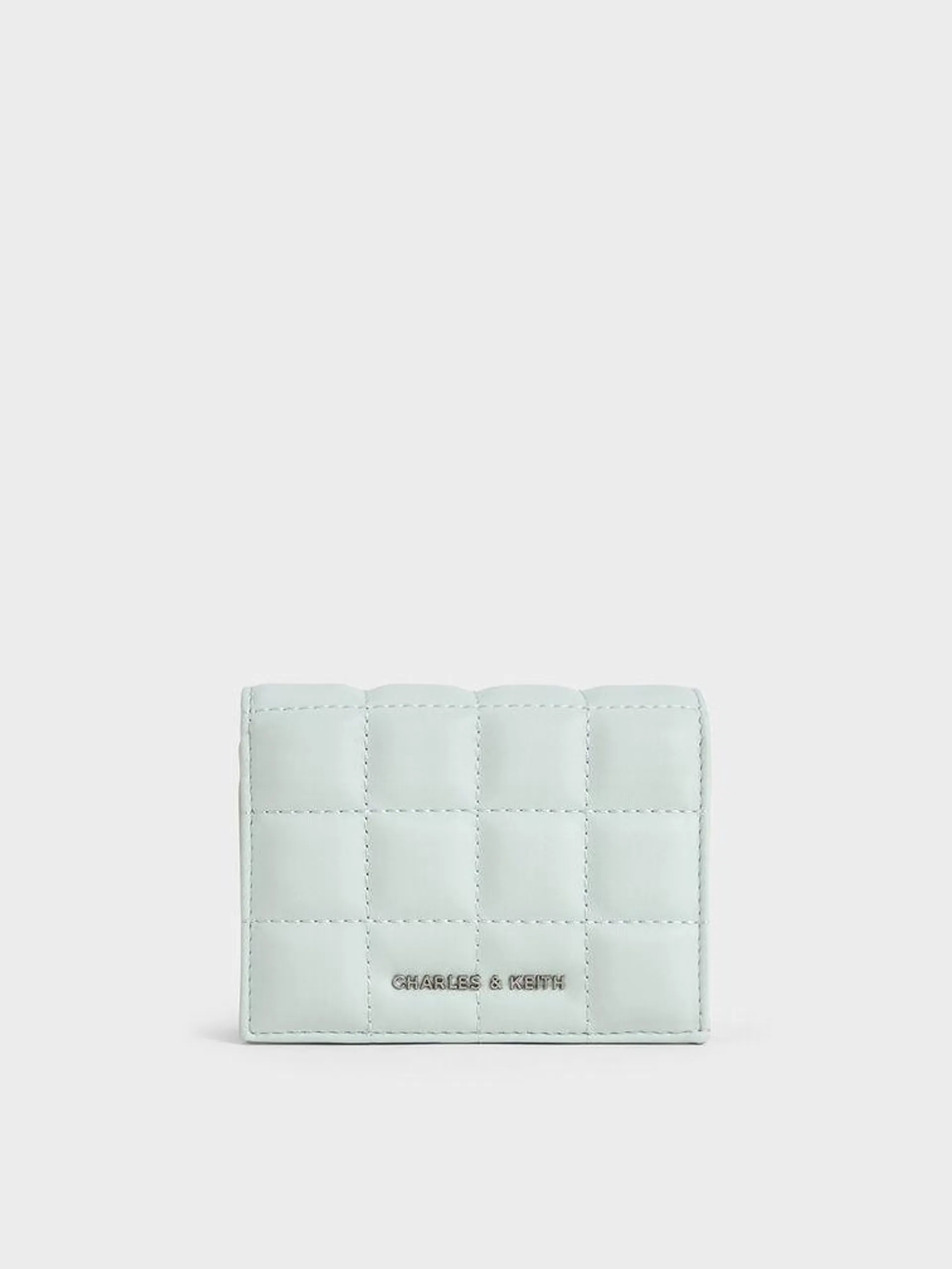 Quilted Mini Wallet - Sage Green