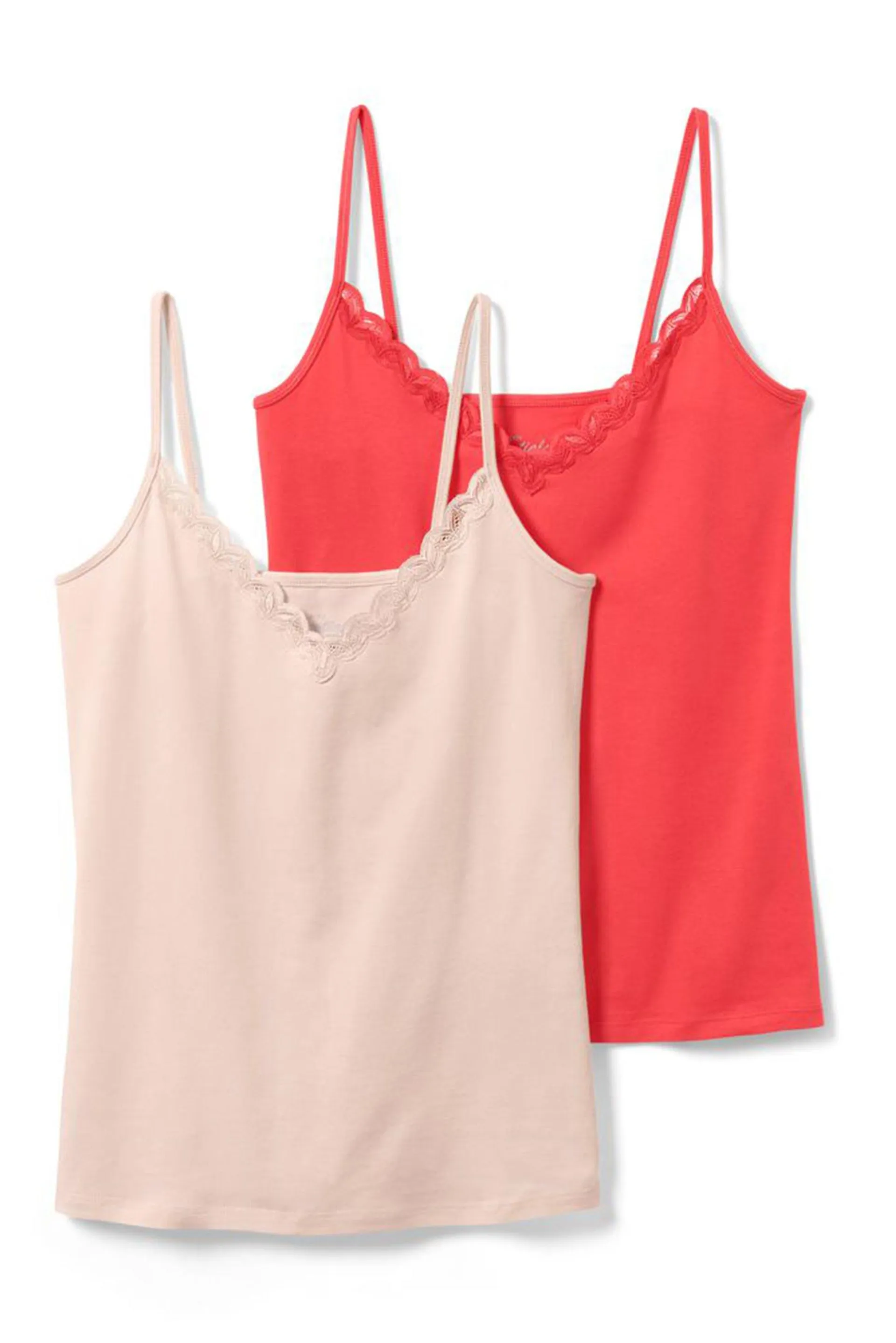 Women 2 Pack Plain Tank Top, Pink