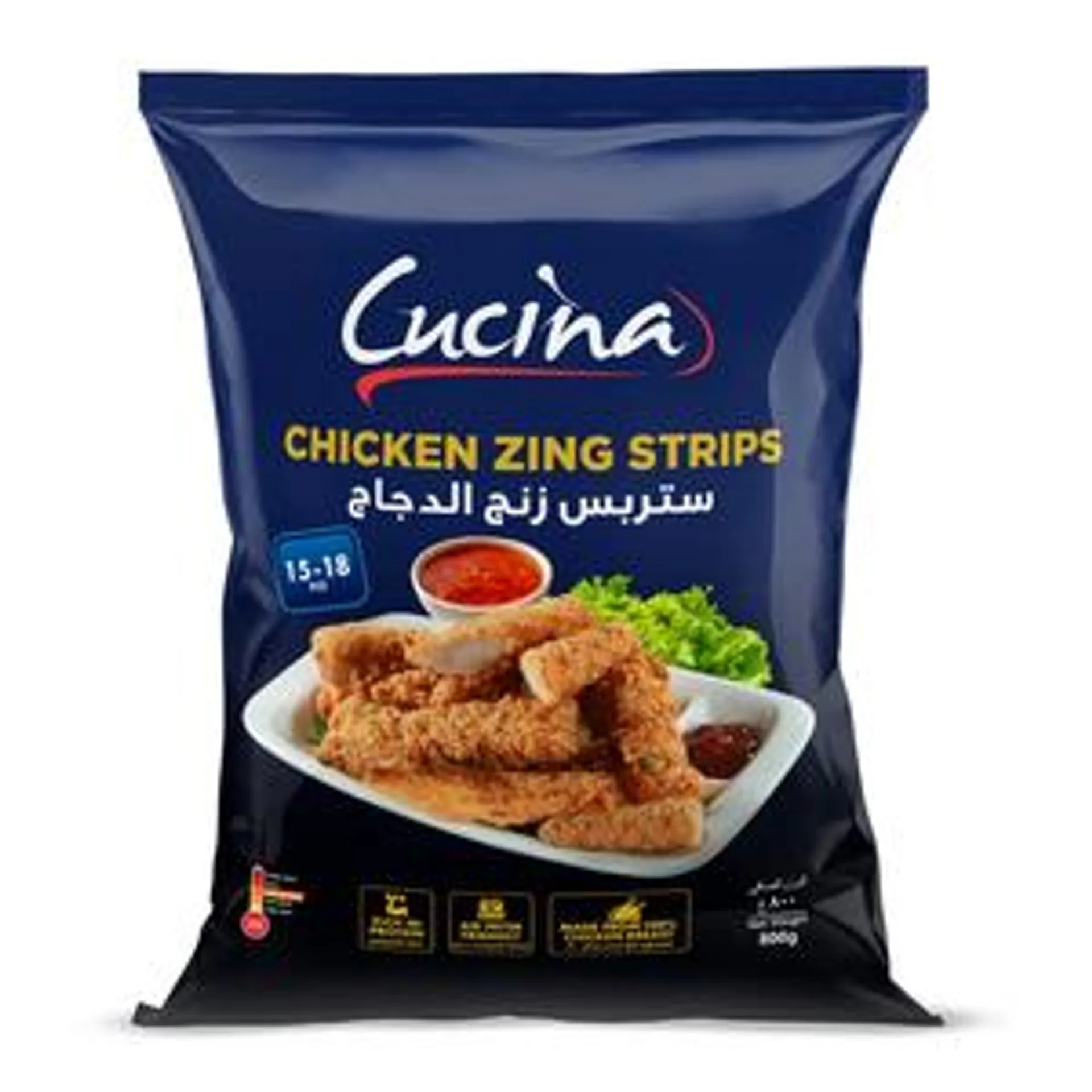 Cucina Chicken Zing Strips 800g