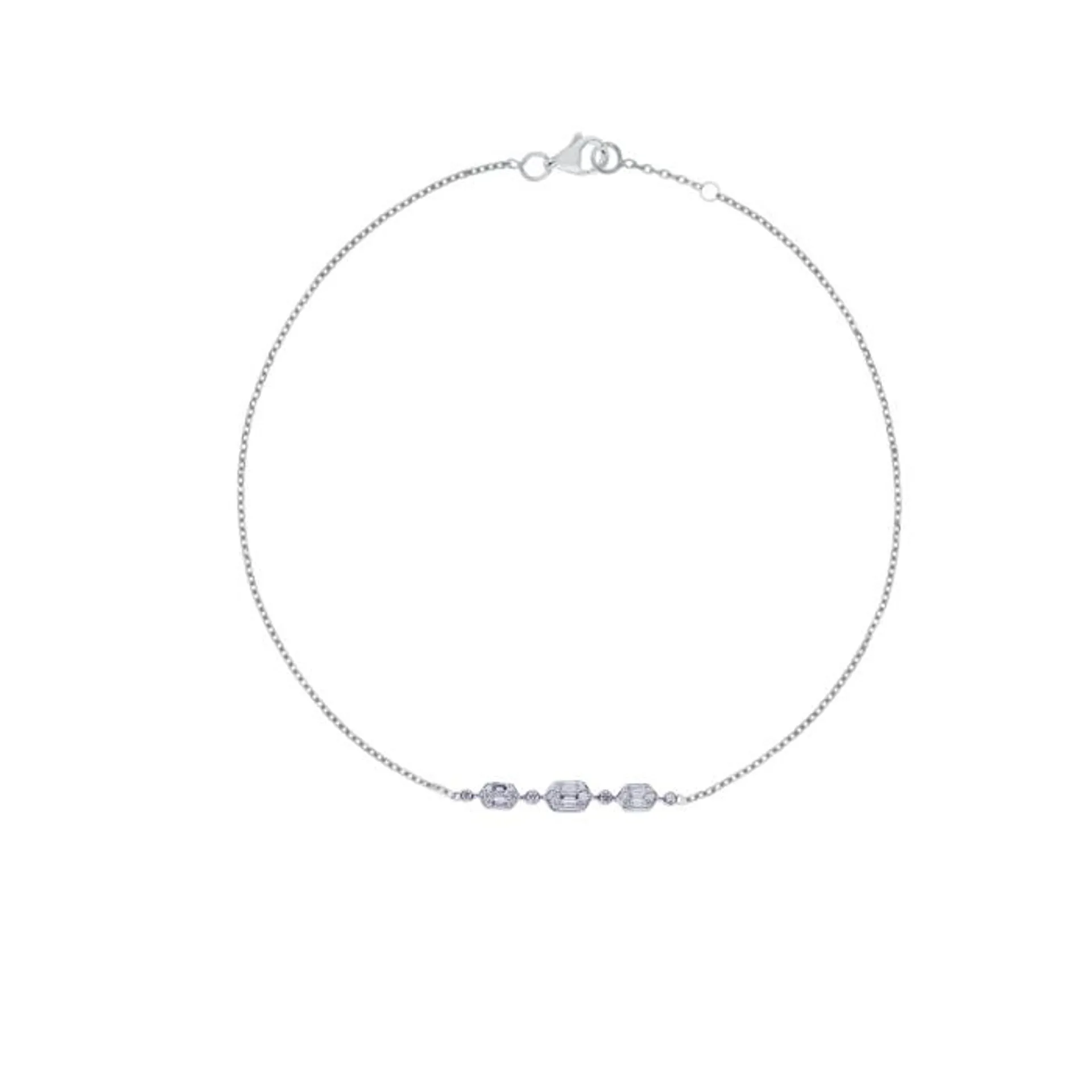 Palace Baguette 0.26 Carat Diamond Bracelet 18K White Gold