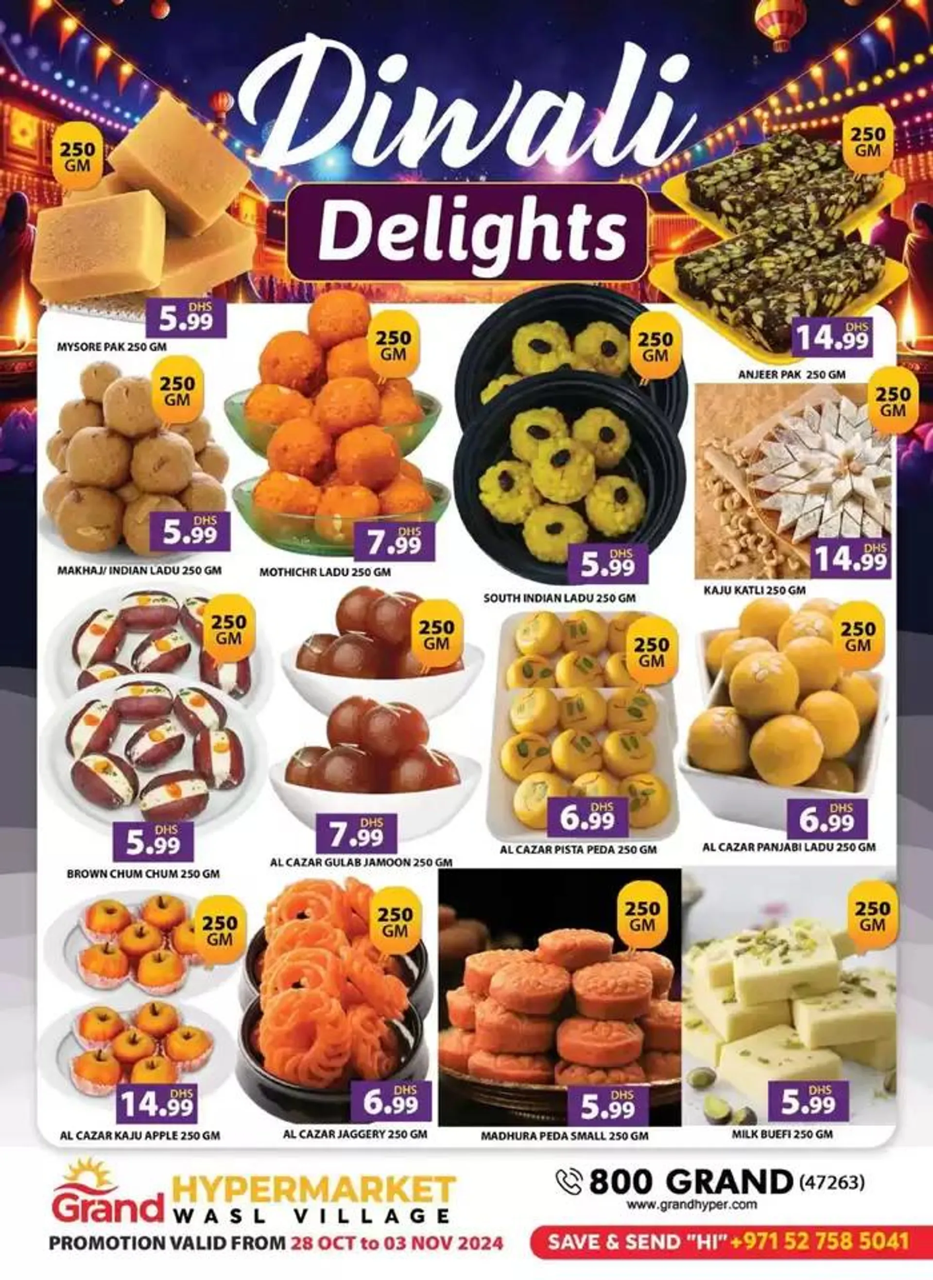 Diwali Delights - Wasl Village, Dubai from 28 October to 3 November 2024 - Offers page 1