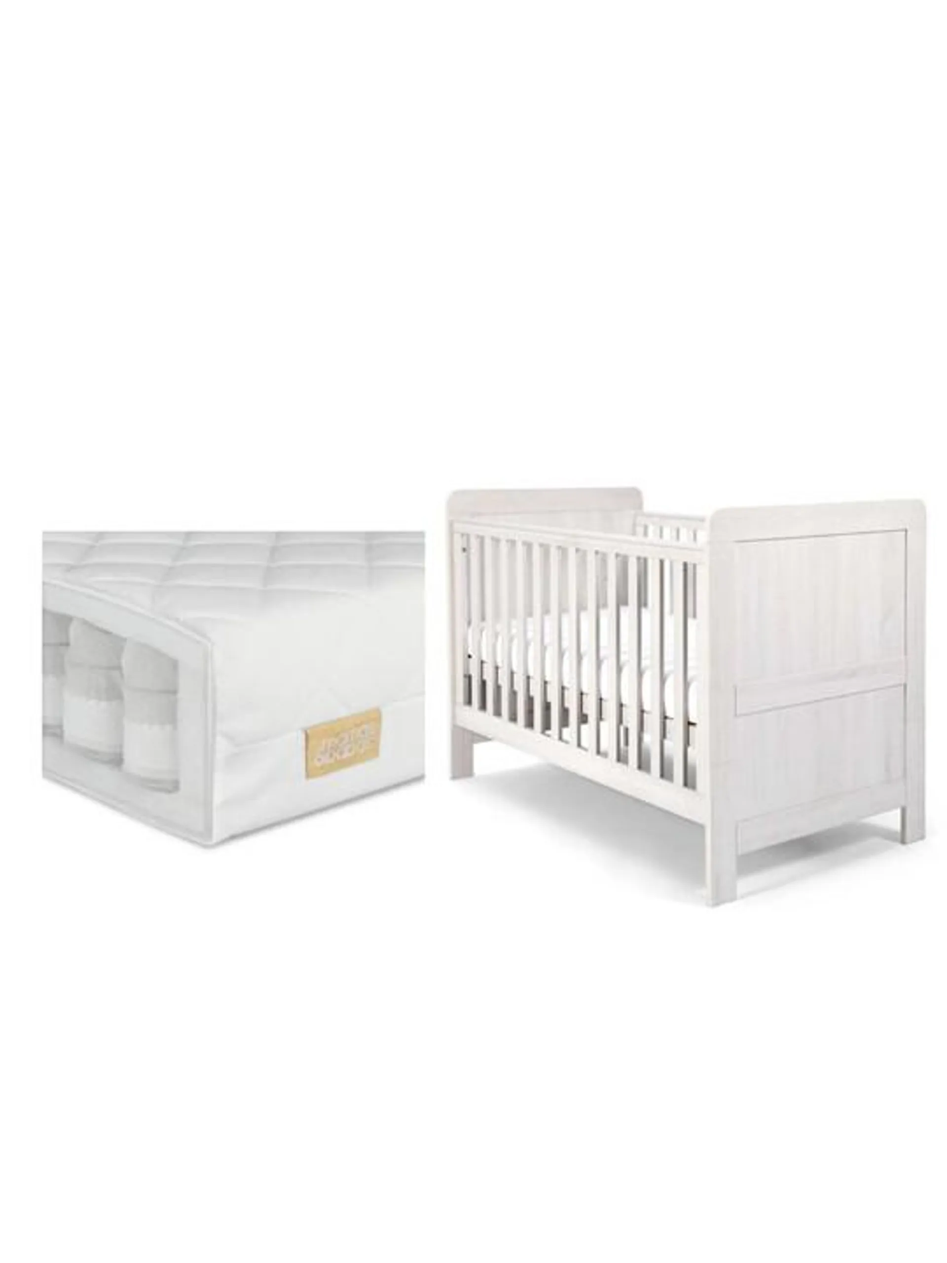 Atlas 2 Piece Cotbed & Essential Pocket Spring Cotbed Mattress