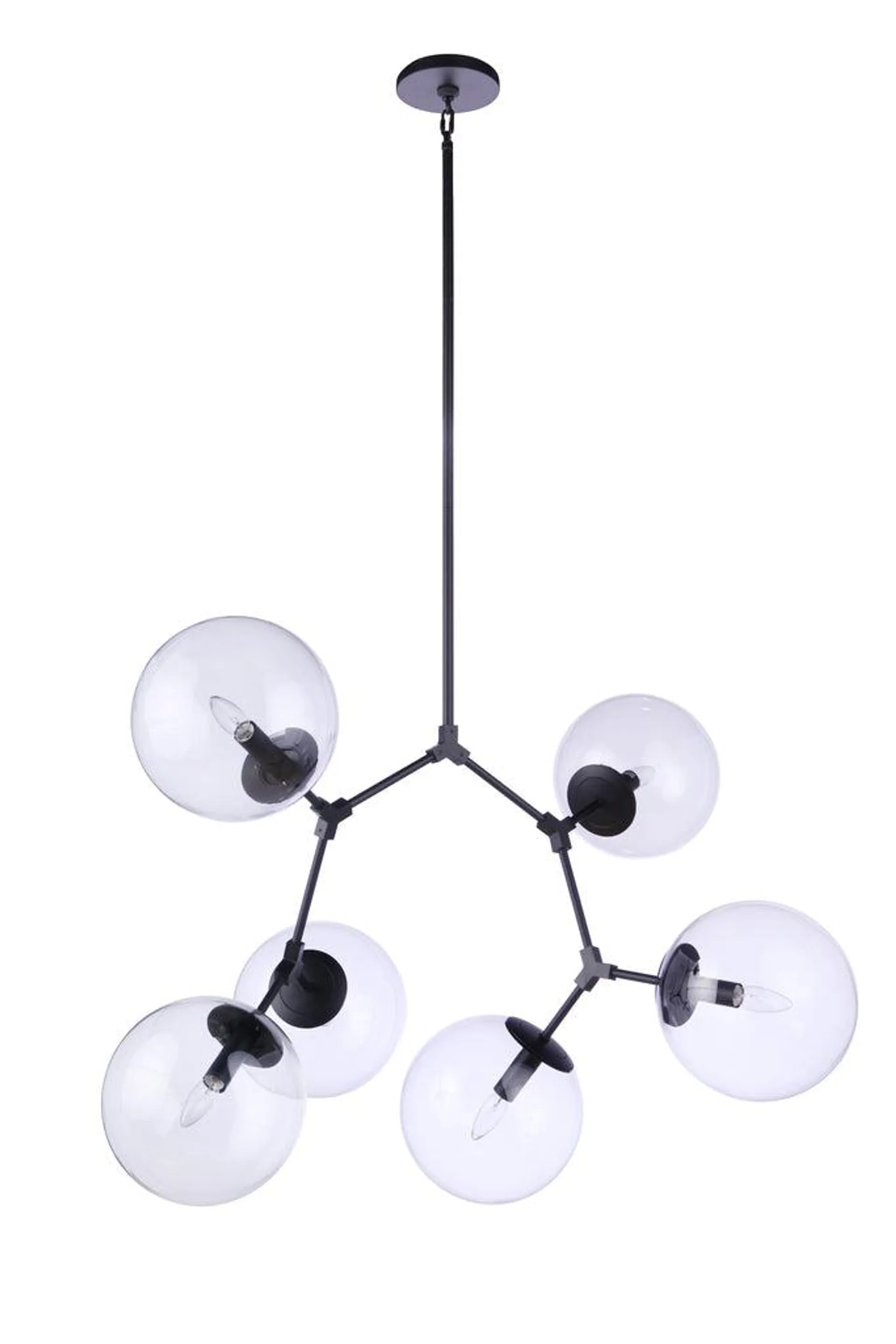 Epiphany 6 Light Chandelier - Black