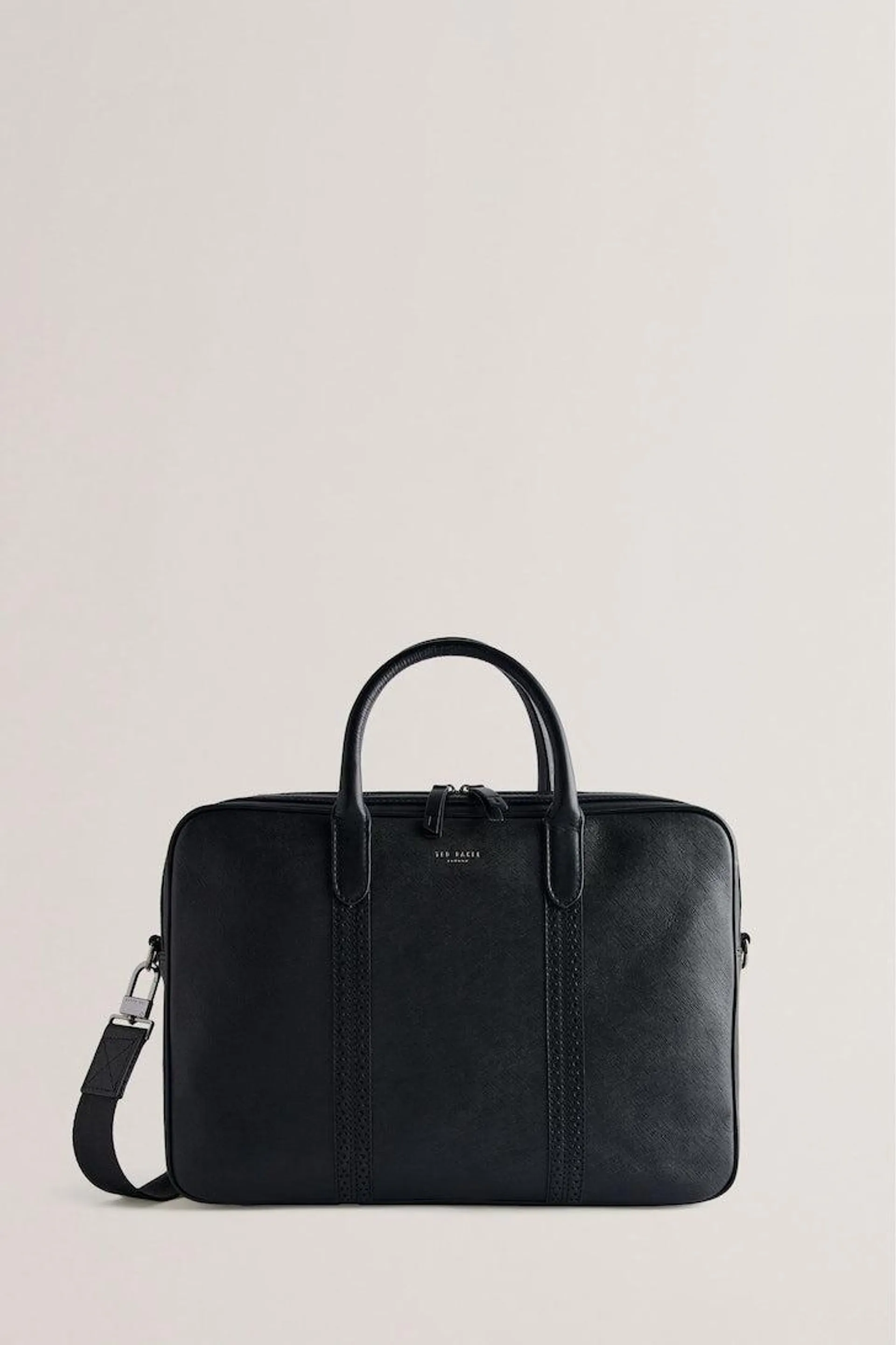 Conley Saffiano Leather Document Bag Black