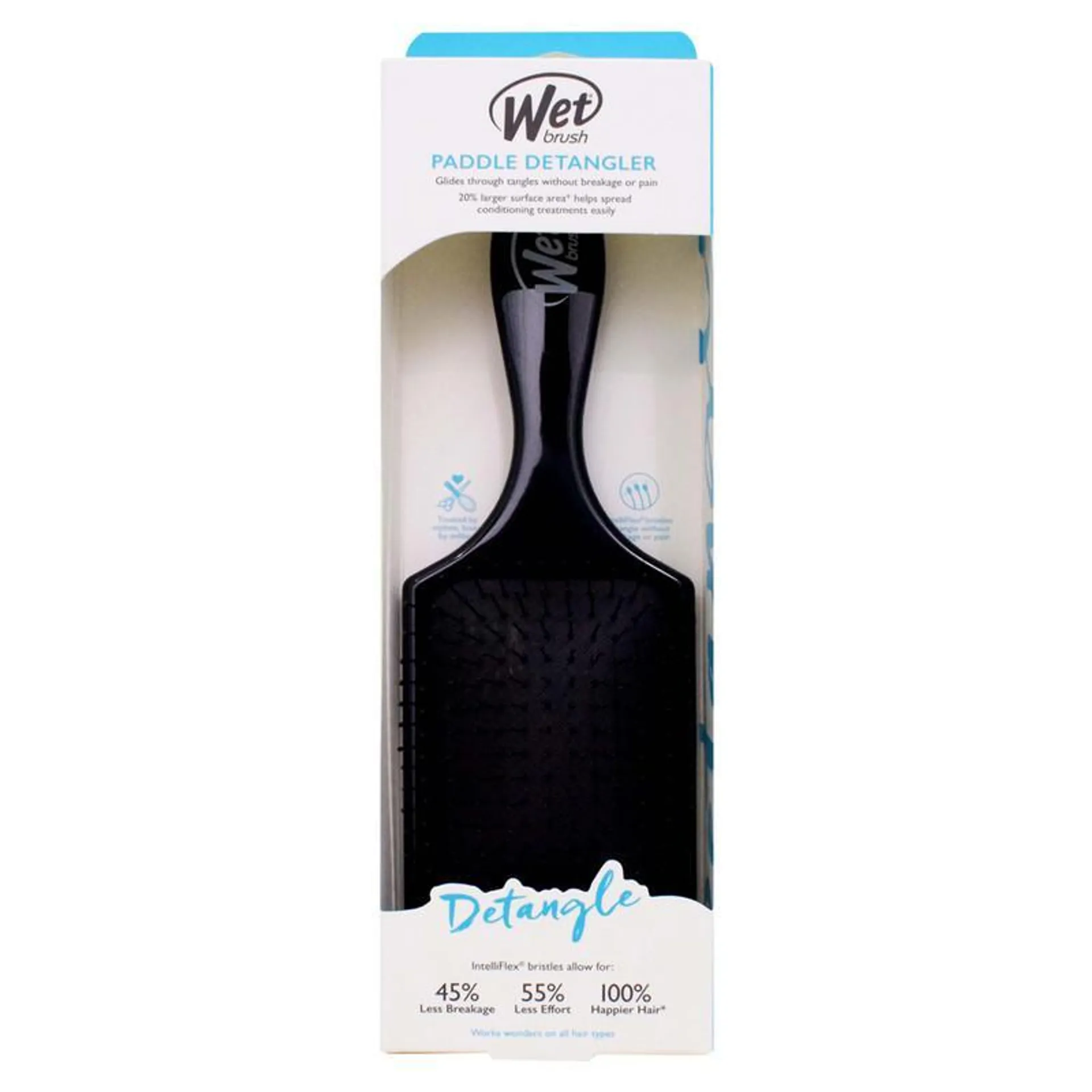 Wet Brush Paddle Detangler Black