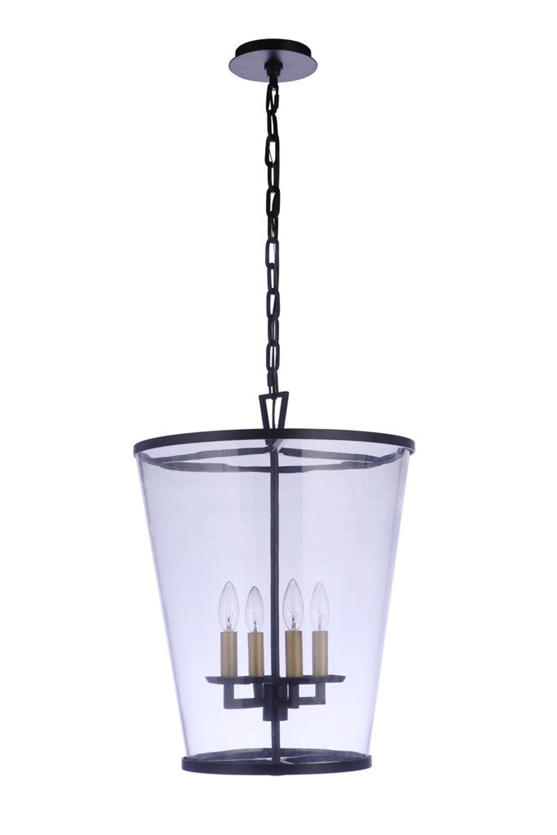 Aurelia Four Light Chandelier - Black/Gold