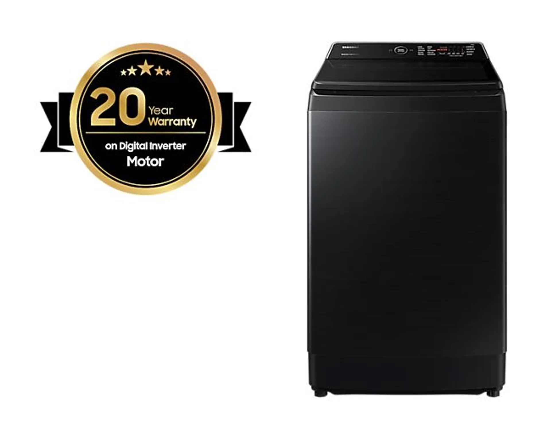 Top Load Washing Machine with Digital Inverter Technology and Ecobubble™, 10KG, Black - WA10CG5745BVGU