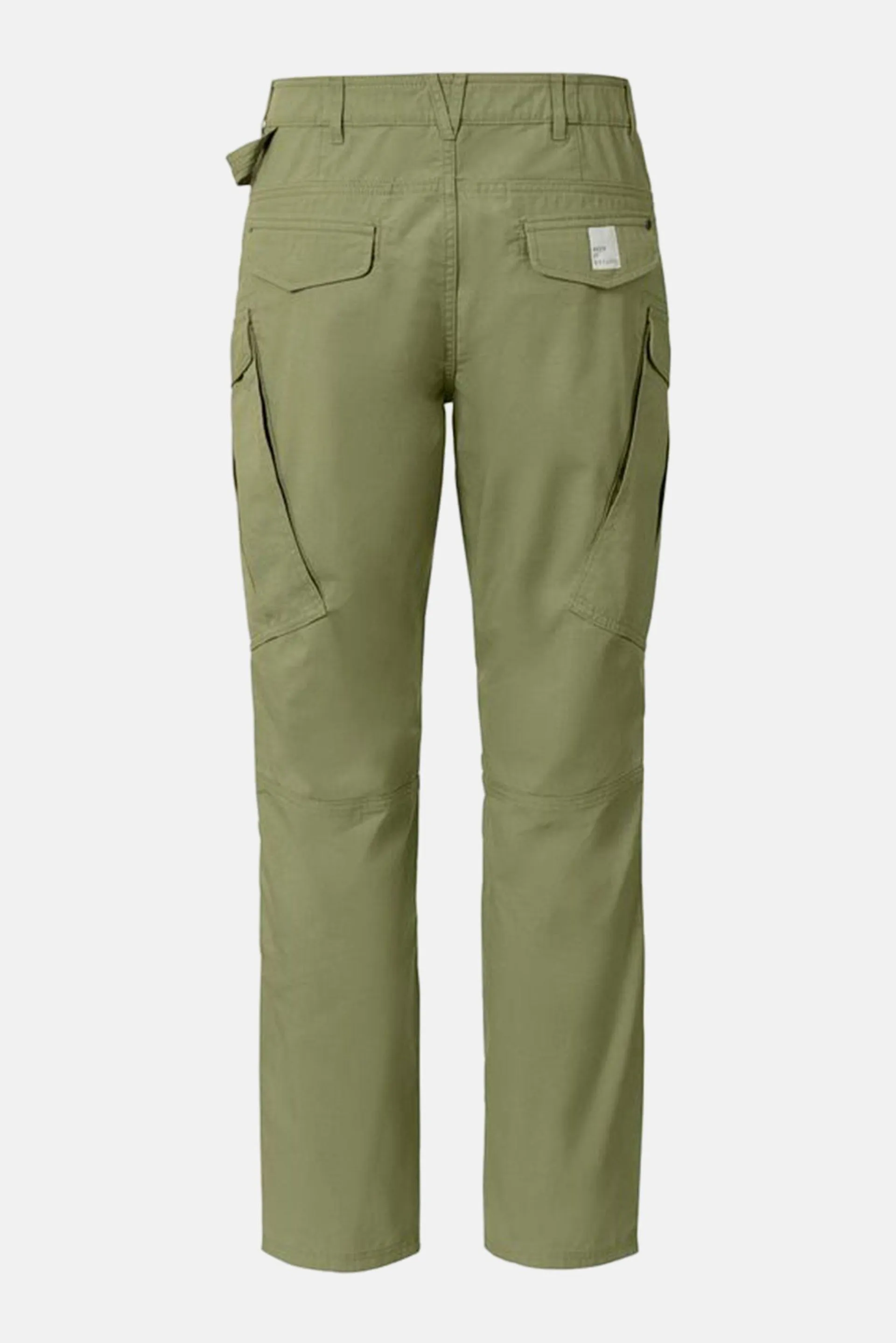 Men Regular Fit Solid Outdoor Cargo Pants, Light Olive