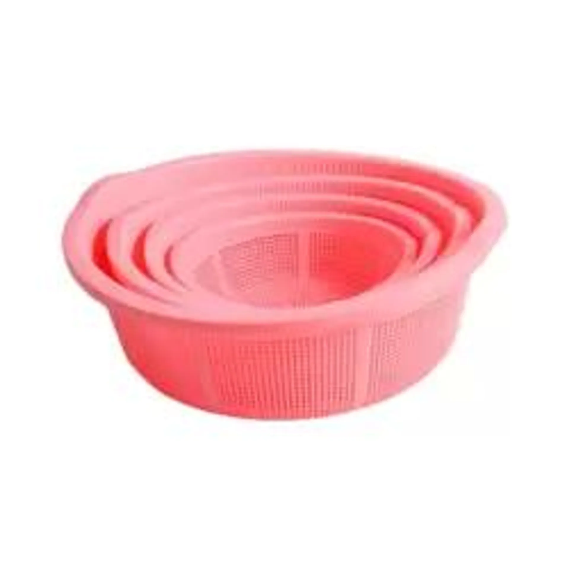 Vegetable Rack with 4 Different Sizes Vegetable Drainer Set- Pink Color