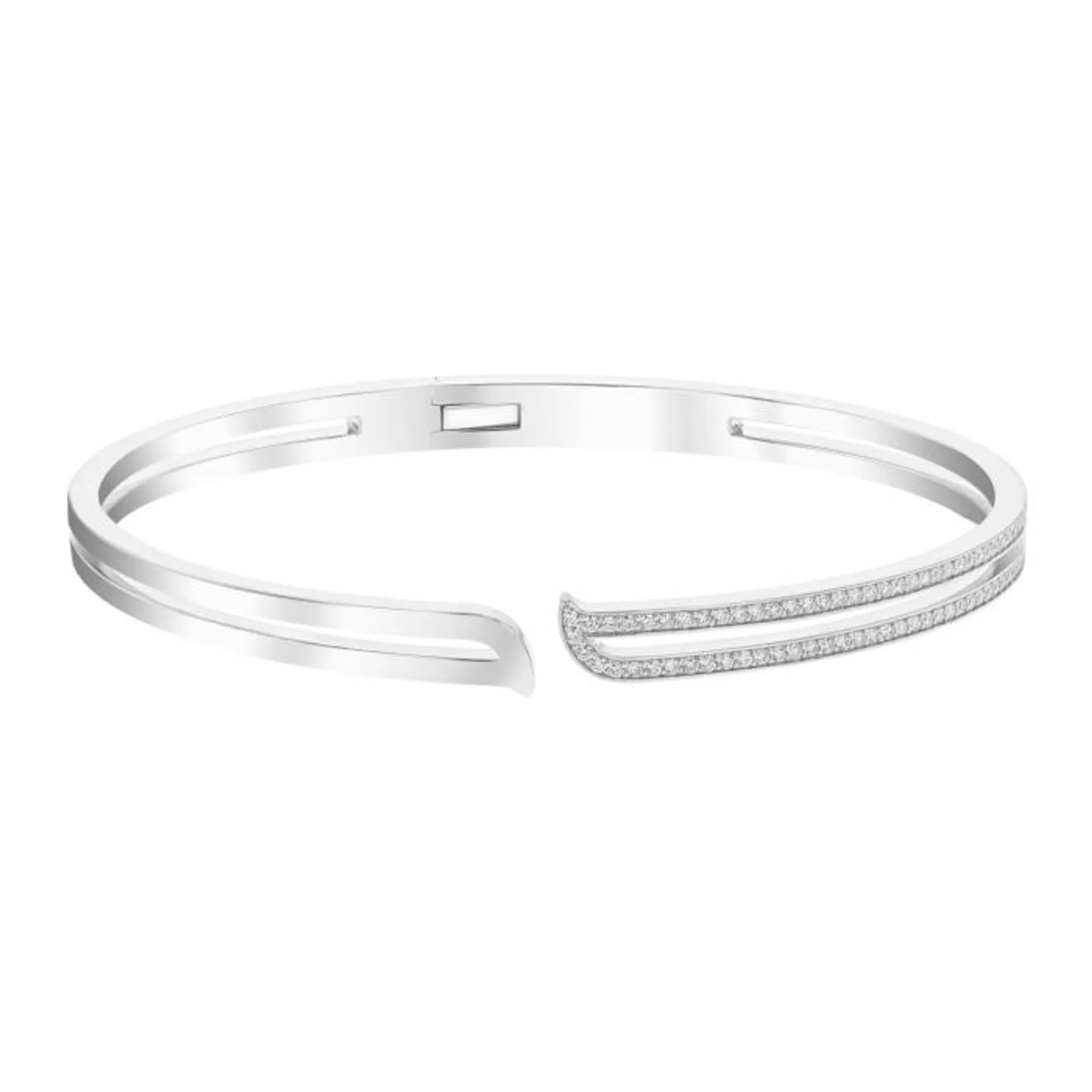 Alif White Gold Diamond Bangle