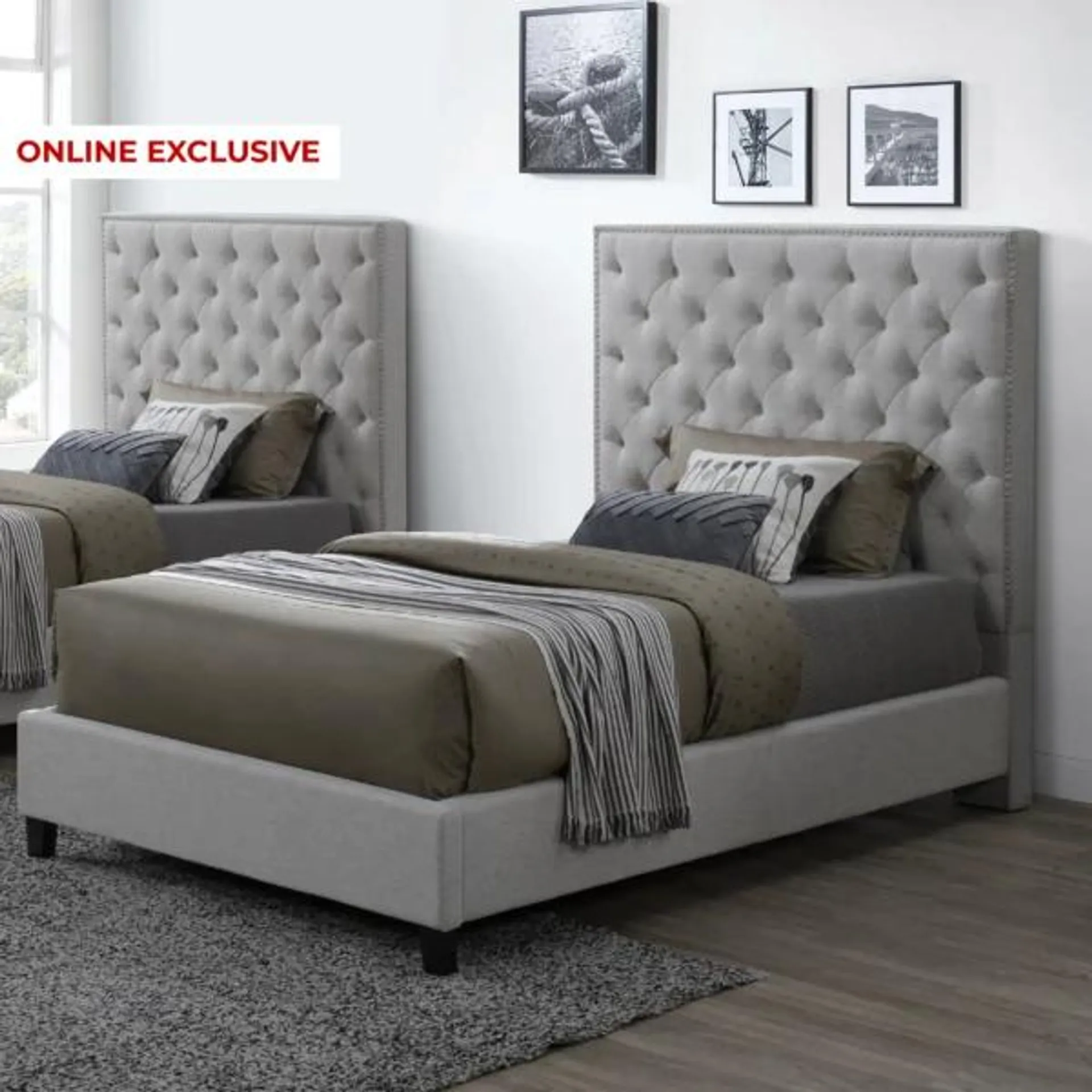 Hollywood Single Bed – Beige