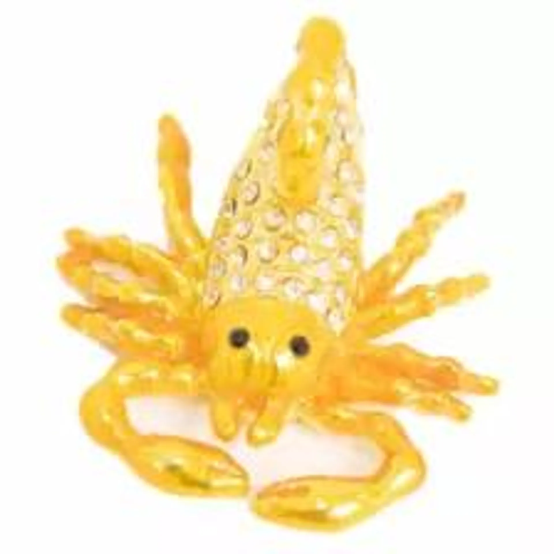 Yellow Enamel Crystal Scorpio Showpiece for Home Decoration office Decoration Living Room, Gift Deco