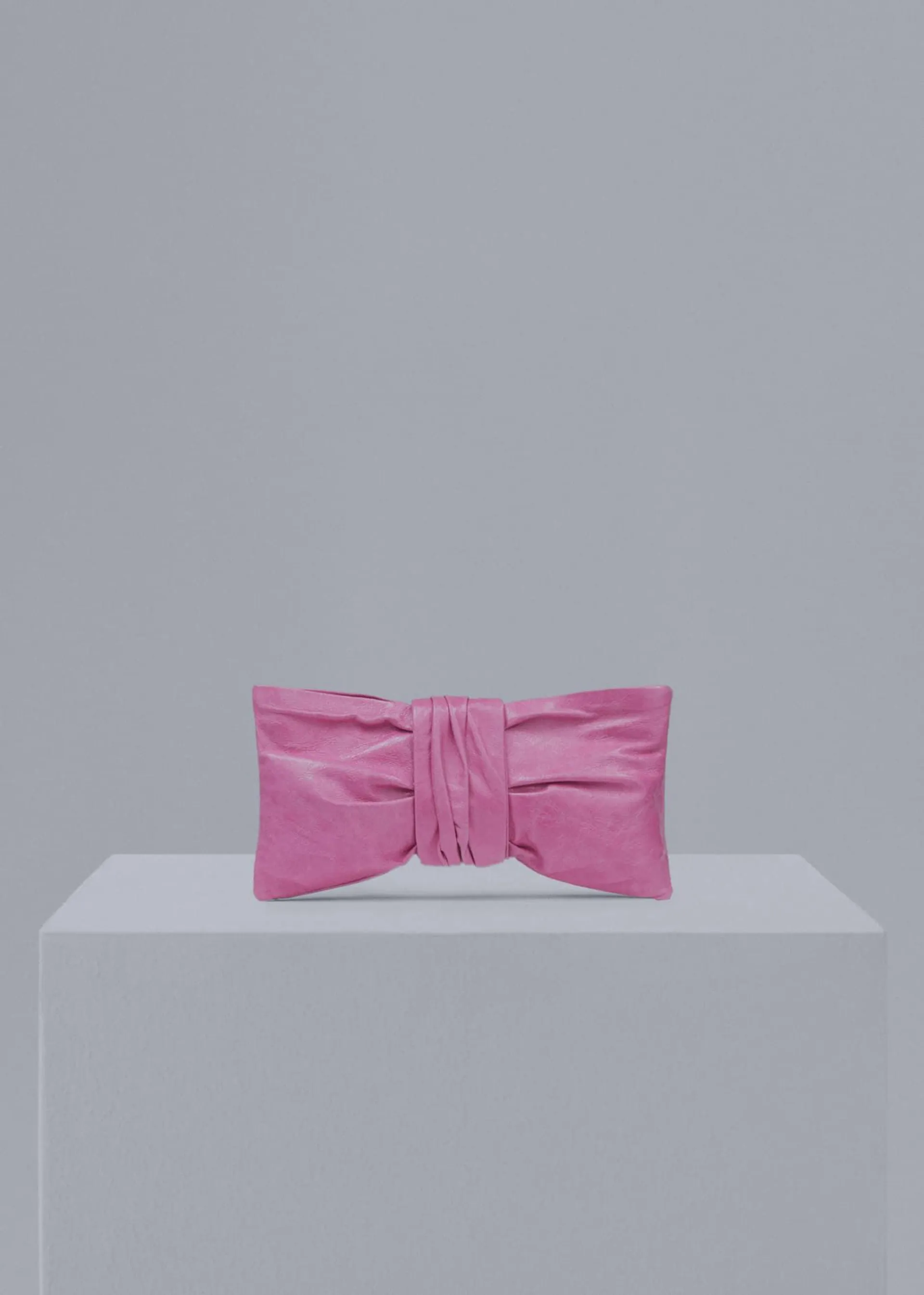Leather bag with bow design