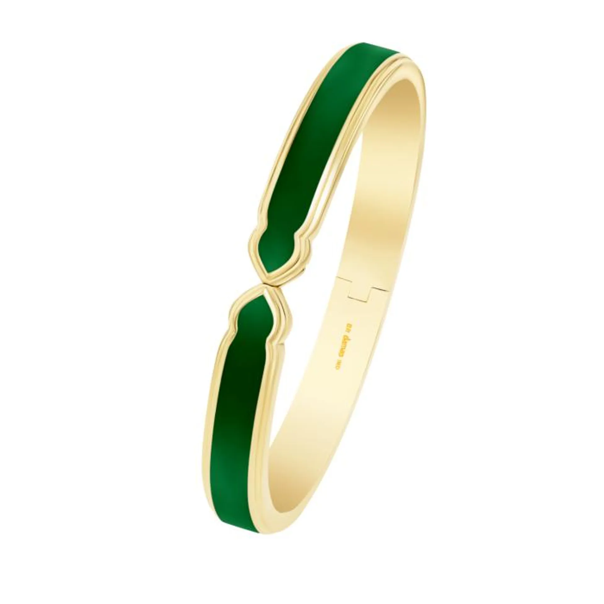 Casablanca Brass Bangle with Royal Green motif 9mm