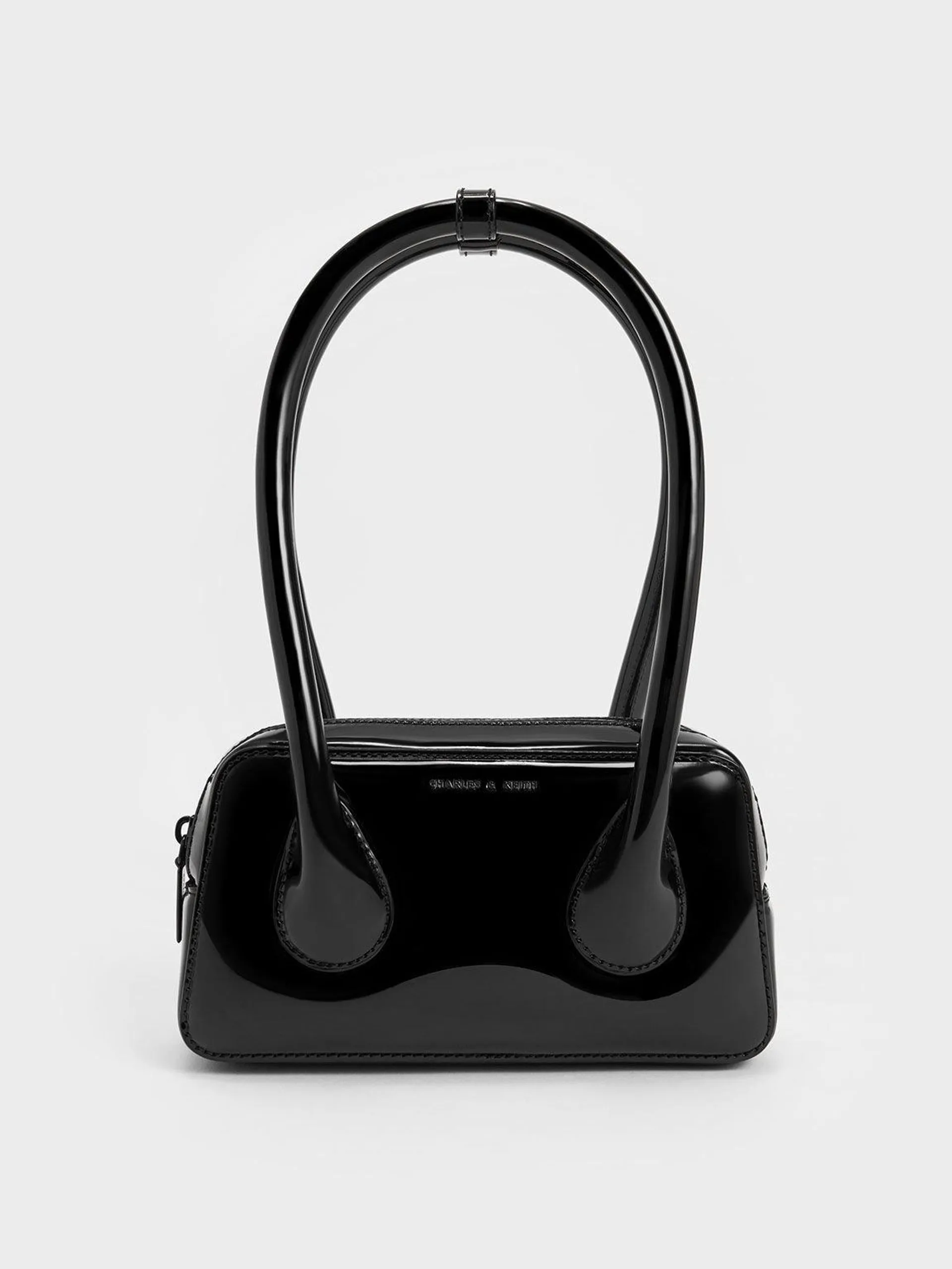 Lula Patent Double Handle Bag - Black