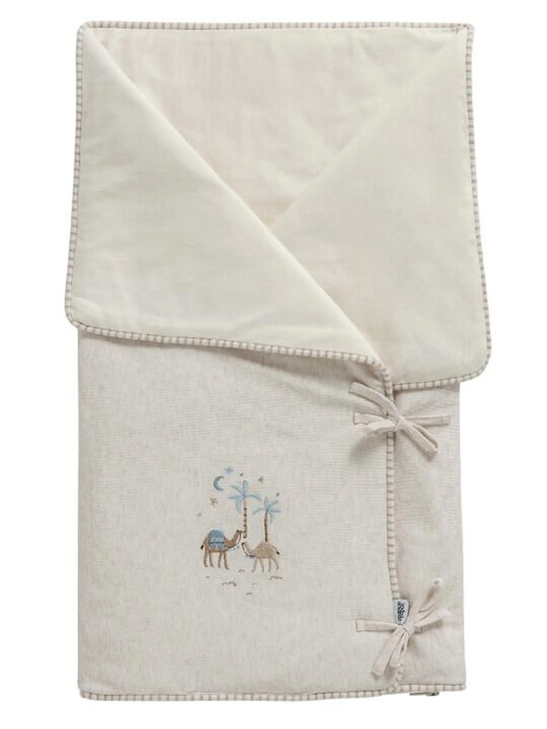 Snuggle Me Blanket Camel Blue