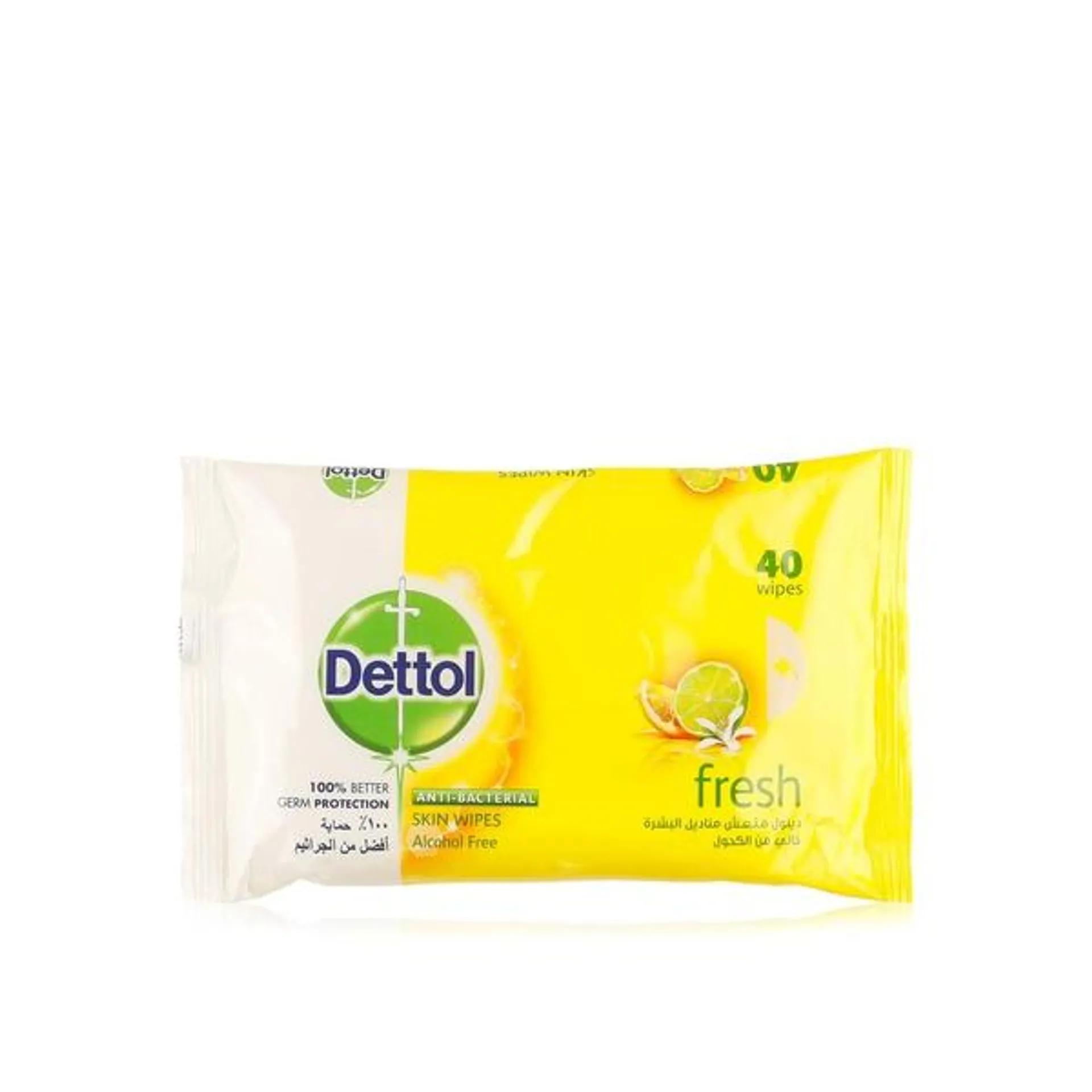 Dettol fresh anti-bacterial skin wipes x40