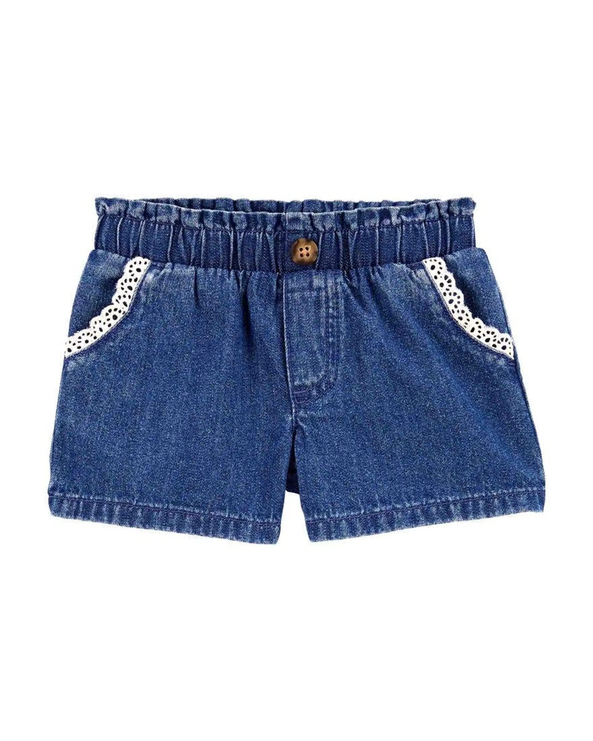 Elasticated Denim Shorts