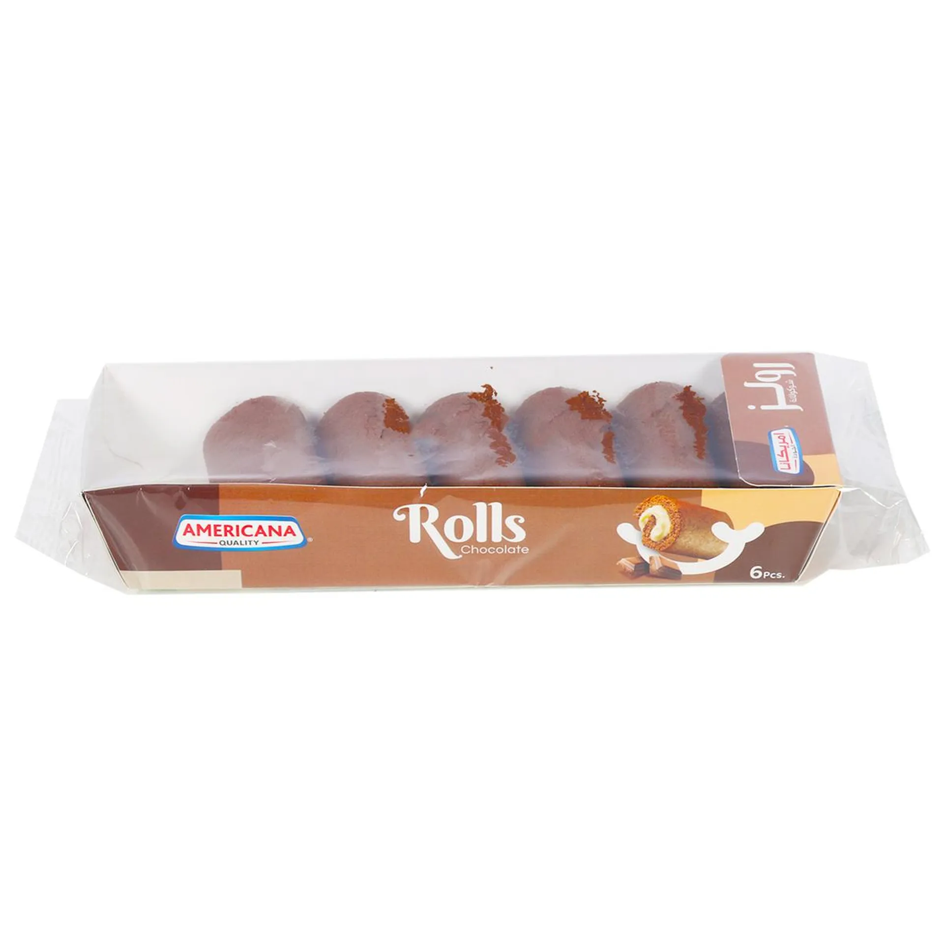 Americana Mini Roll Chocolate Cake 6 pcs 120 g