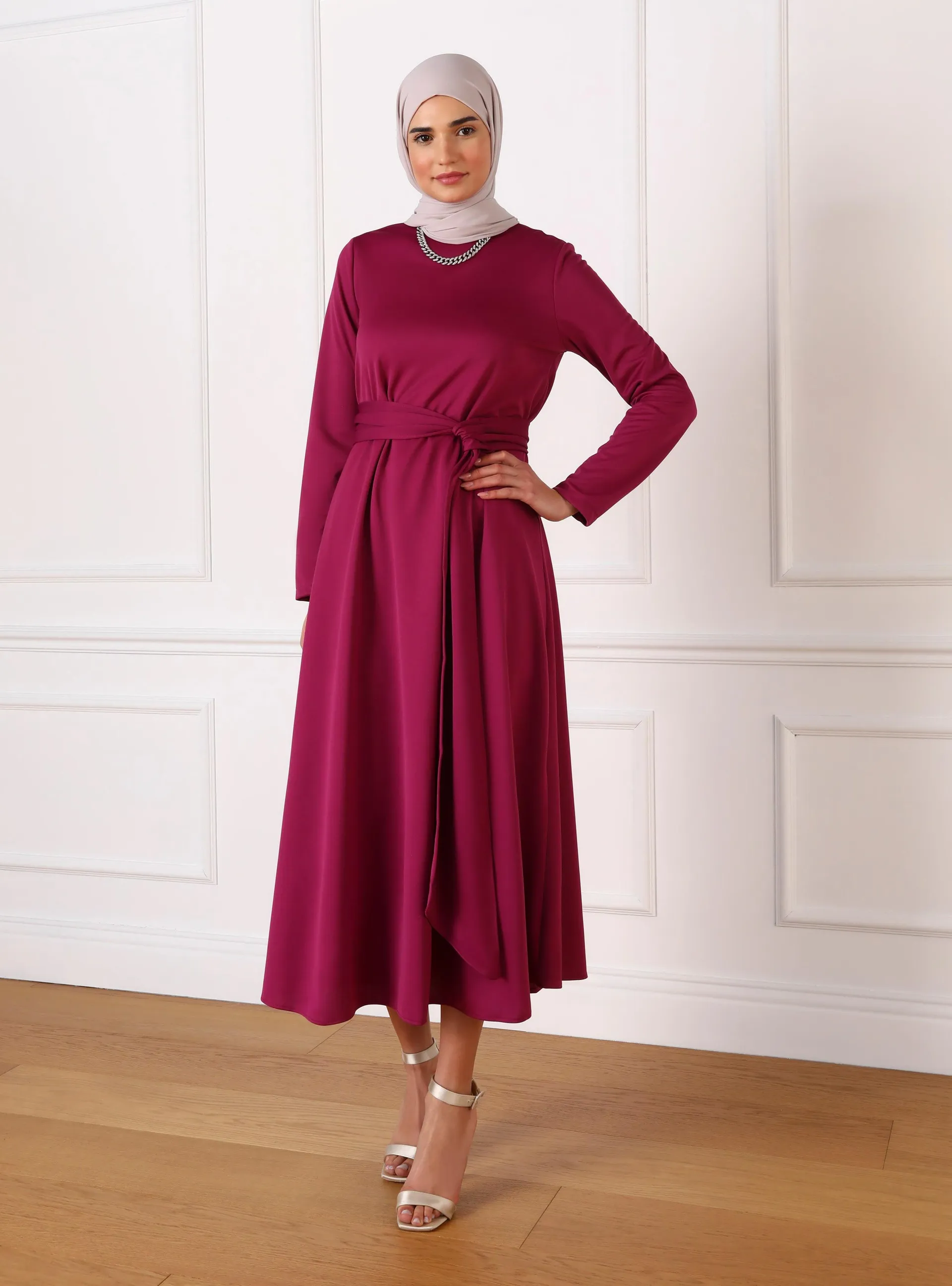 Cherry Color - Modest Dress