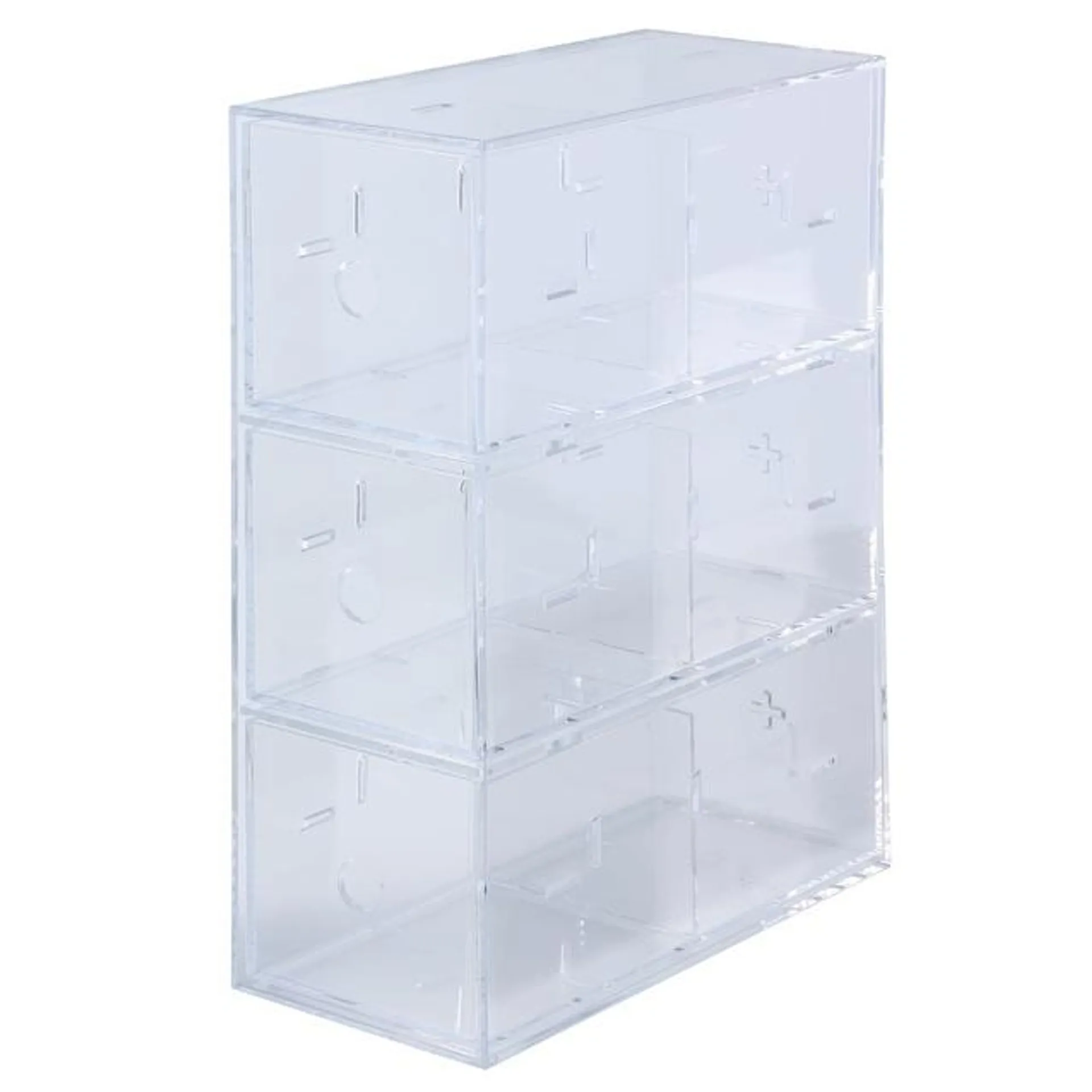 3 Level Acrylic Small Storage, W 11 x D 24 x H 32 cm, A4