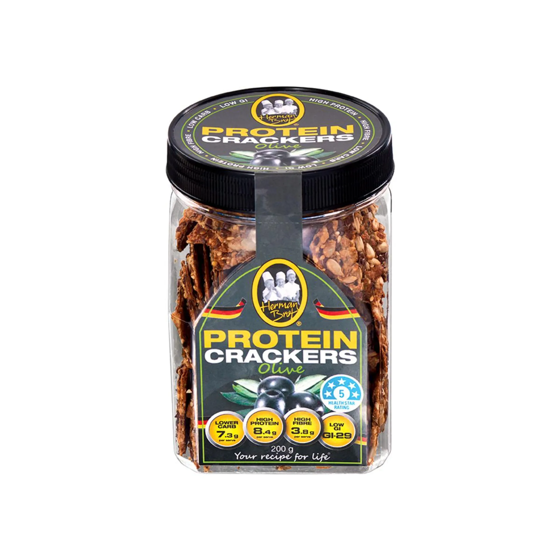 Herman Brot Craker Prten Olive 200g