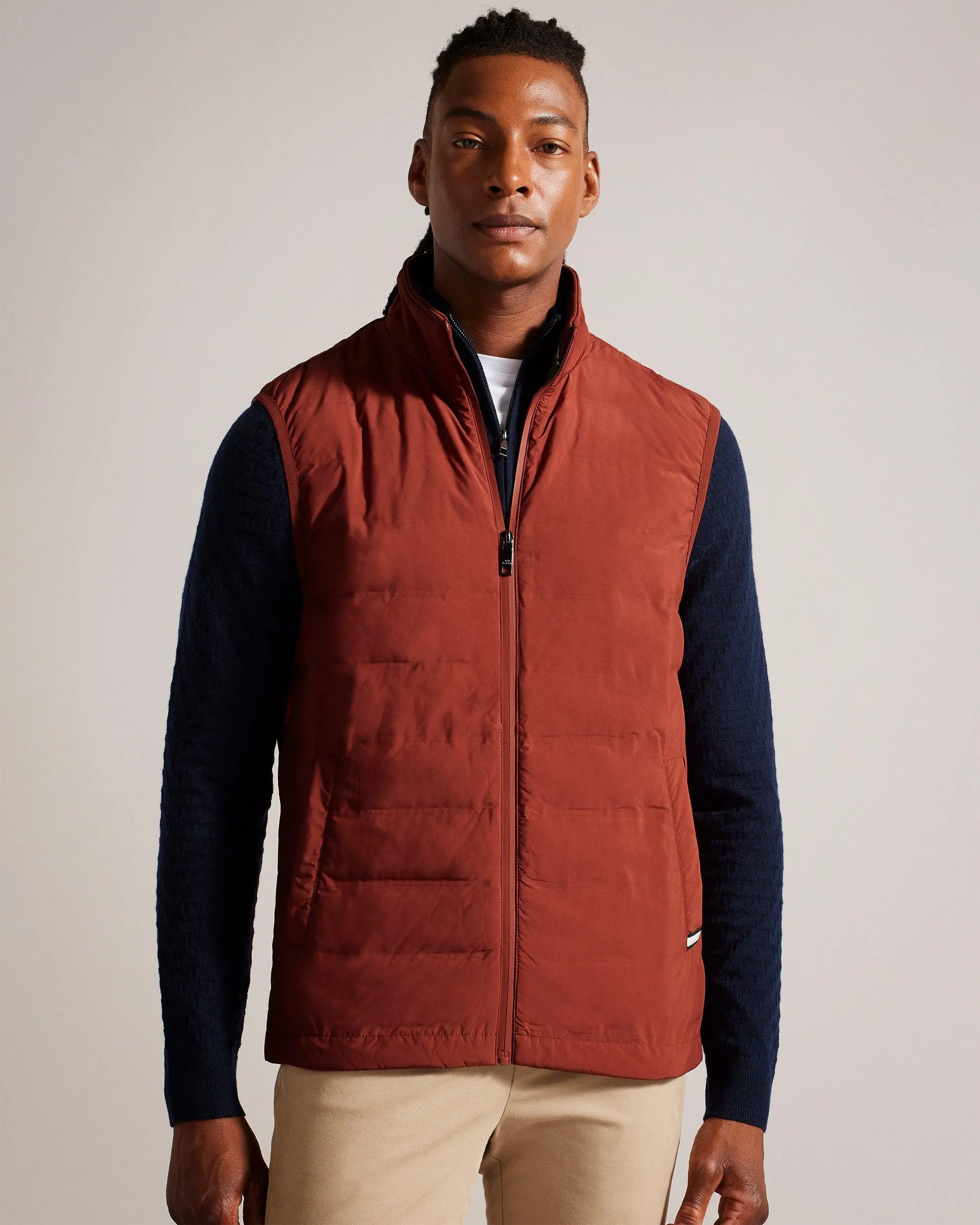 Padded Funnel Neck Gilet