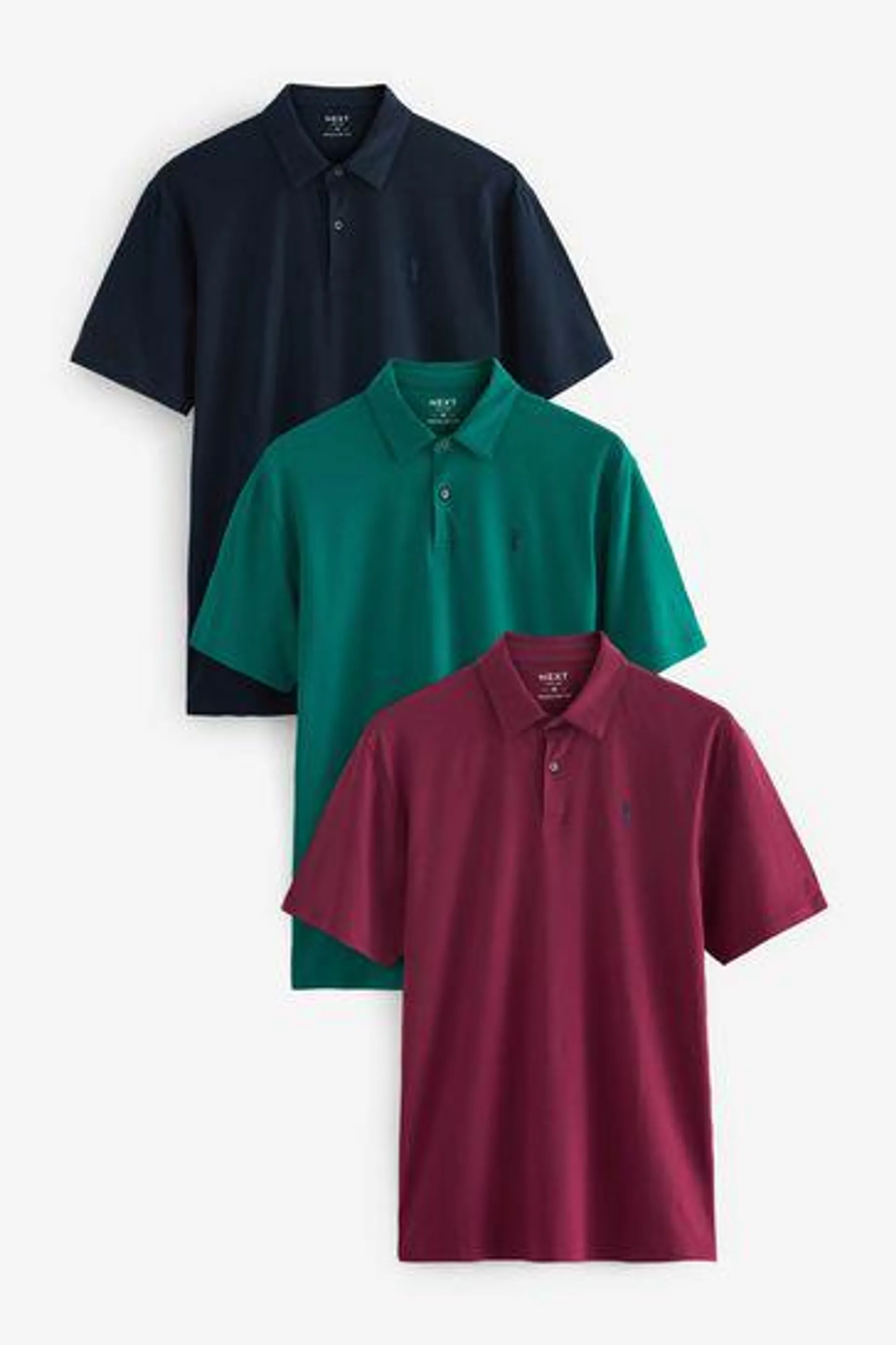 Jersey Polo Shirts 3 Pack