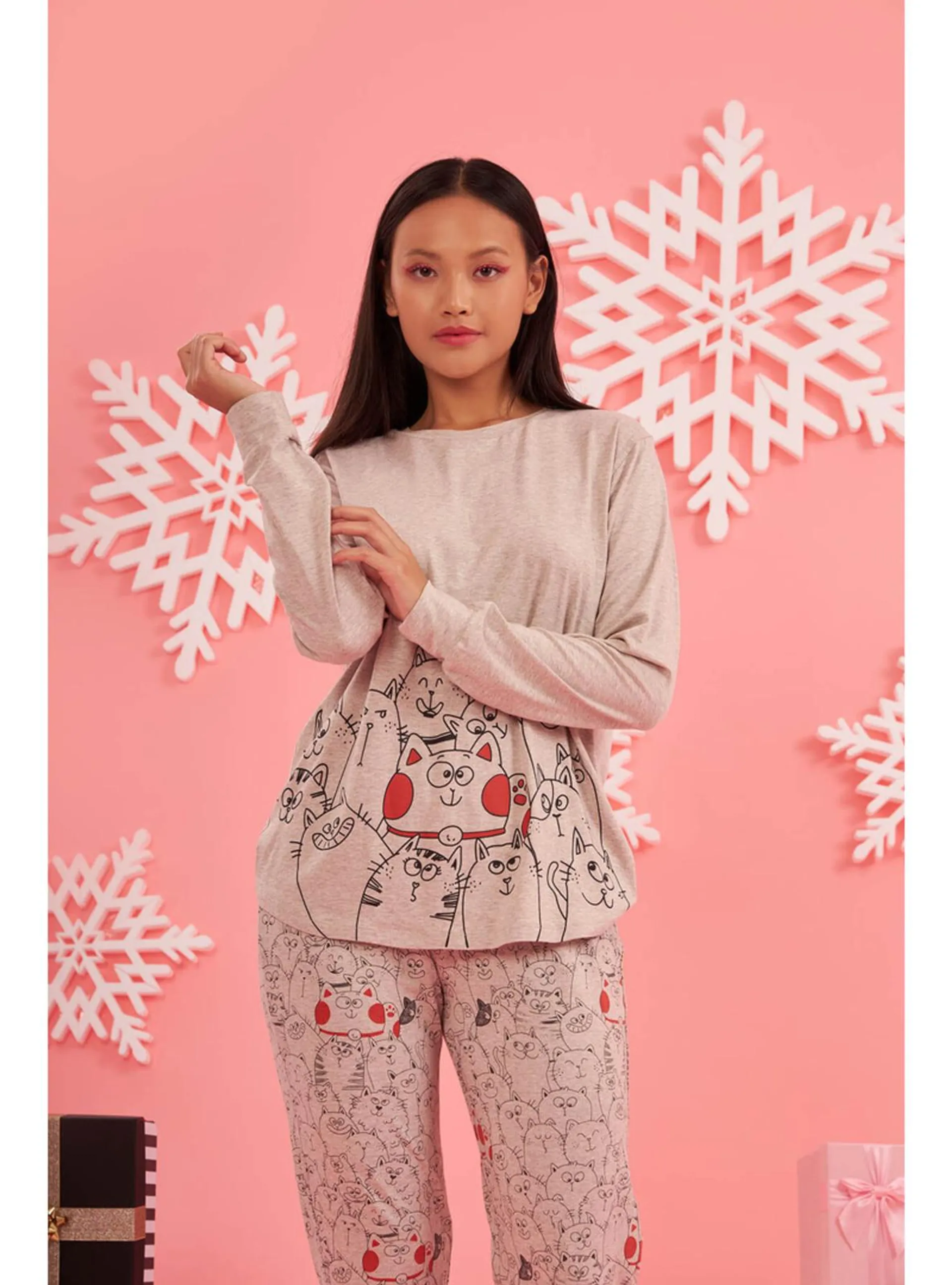 Beige - Pyjama-Set