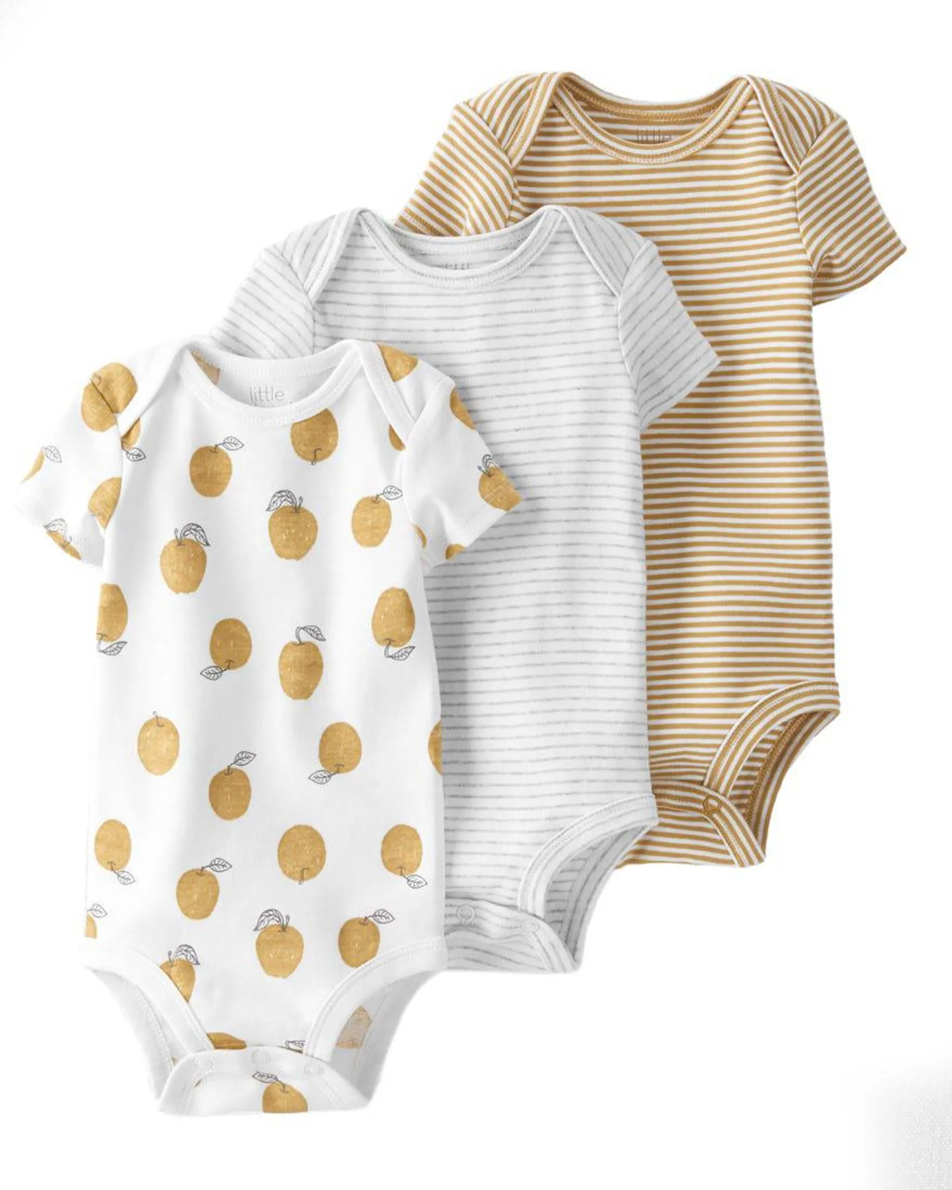 3-Pack Organic Cotton Bodysuits