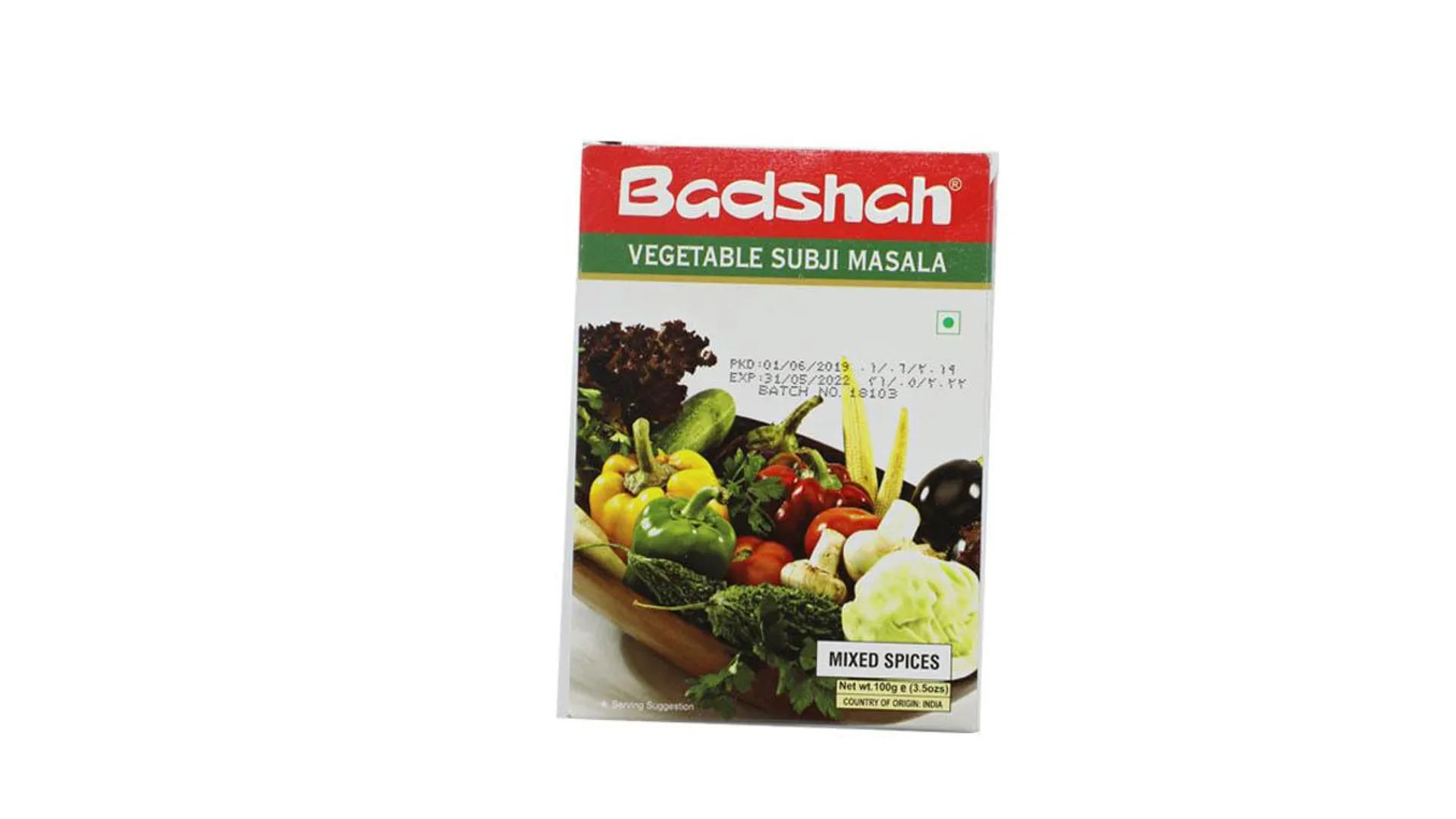 BADSHAH VEGETABLE MASALA 100GM