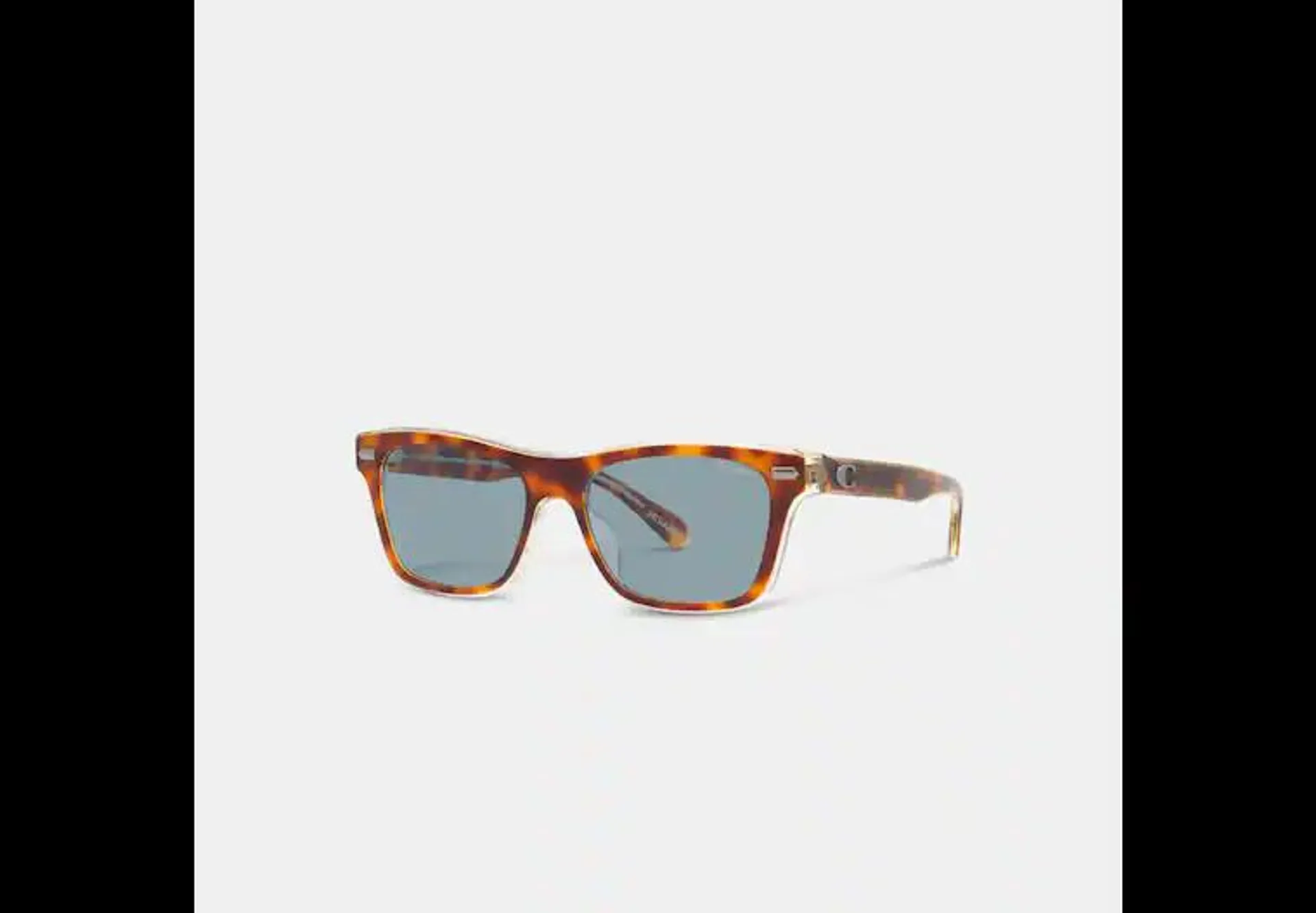 Beveled Signature Square Sunglasses