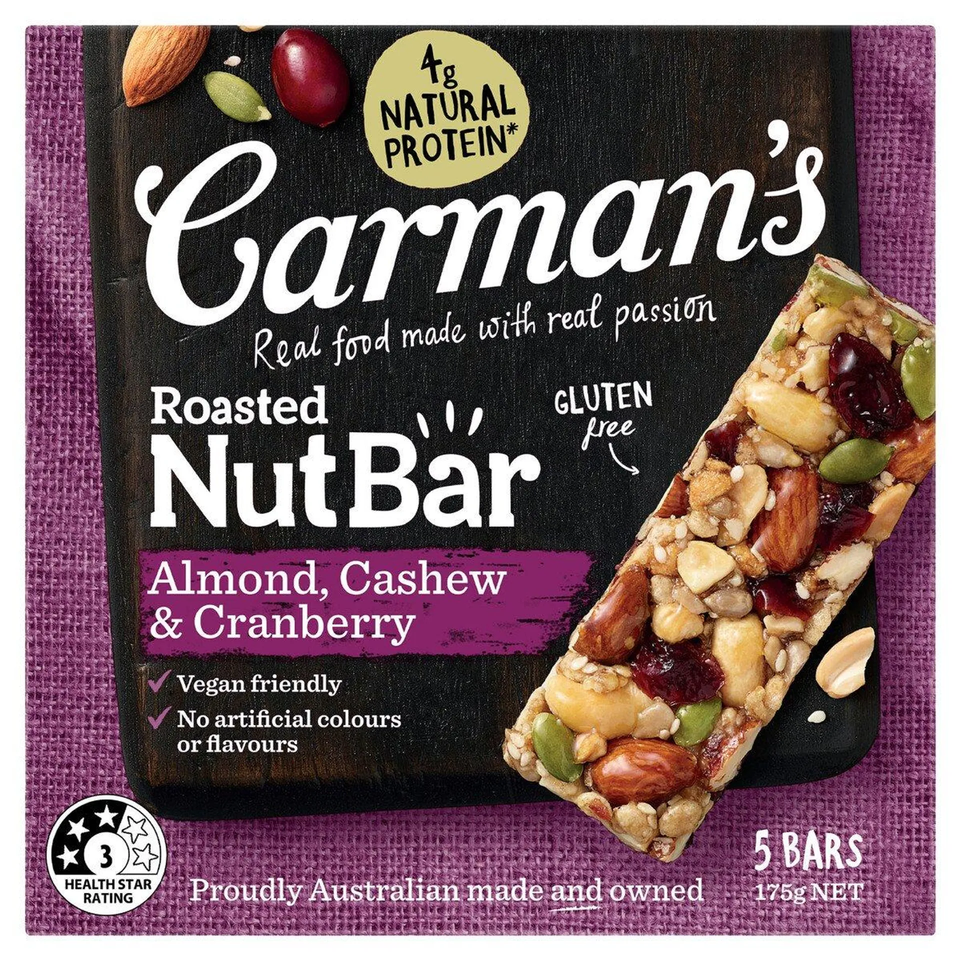 Carmans Almond Cashew & Cranberry & Nut Bar 35 g