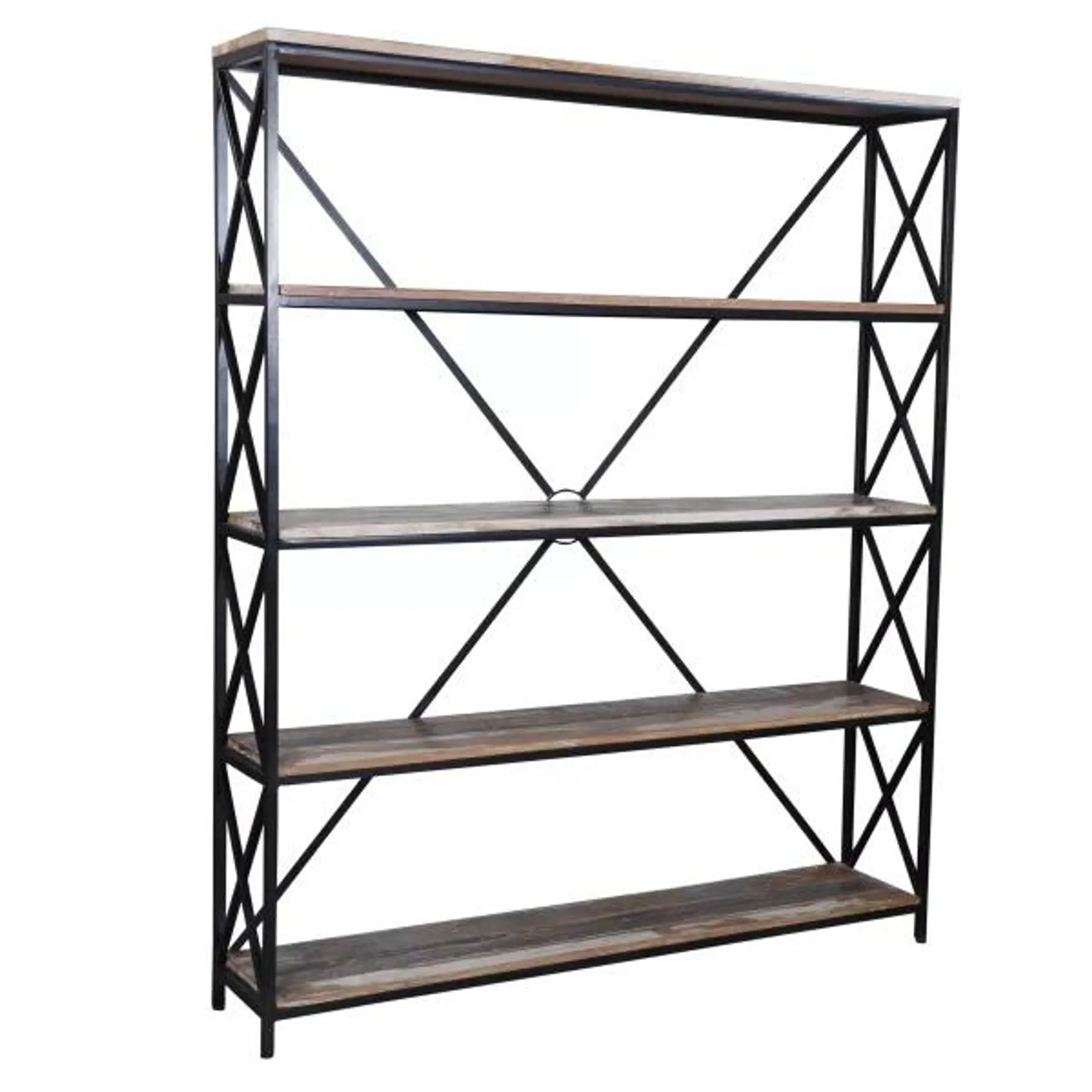 Iron Wooden Bookshelf (Q1018)
