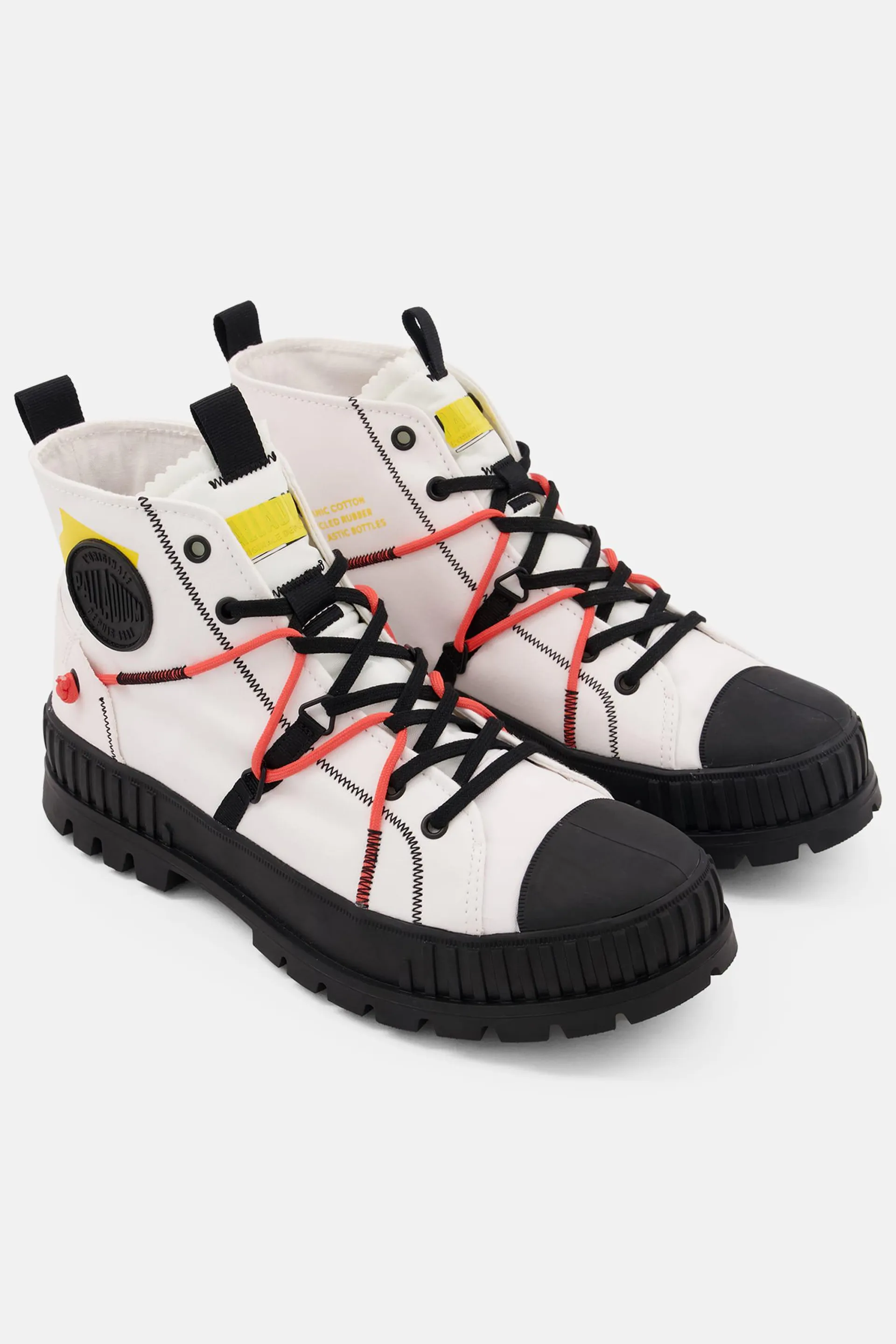 Men Pallashock Re-Craft Lace Up Casual Shoes, Star White