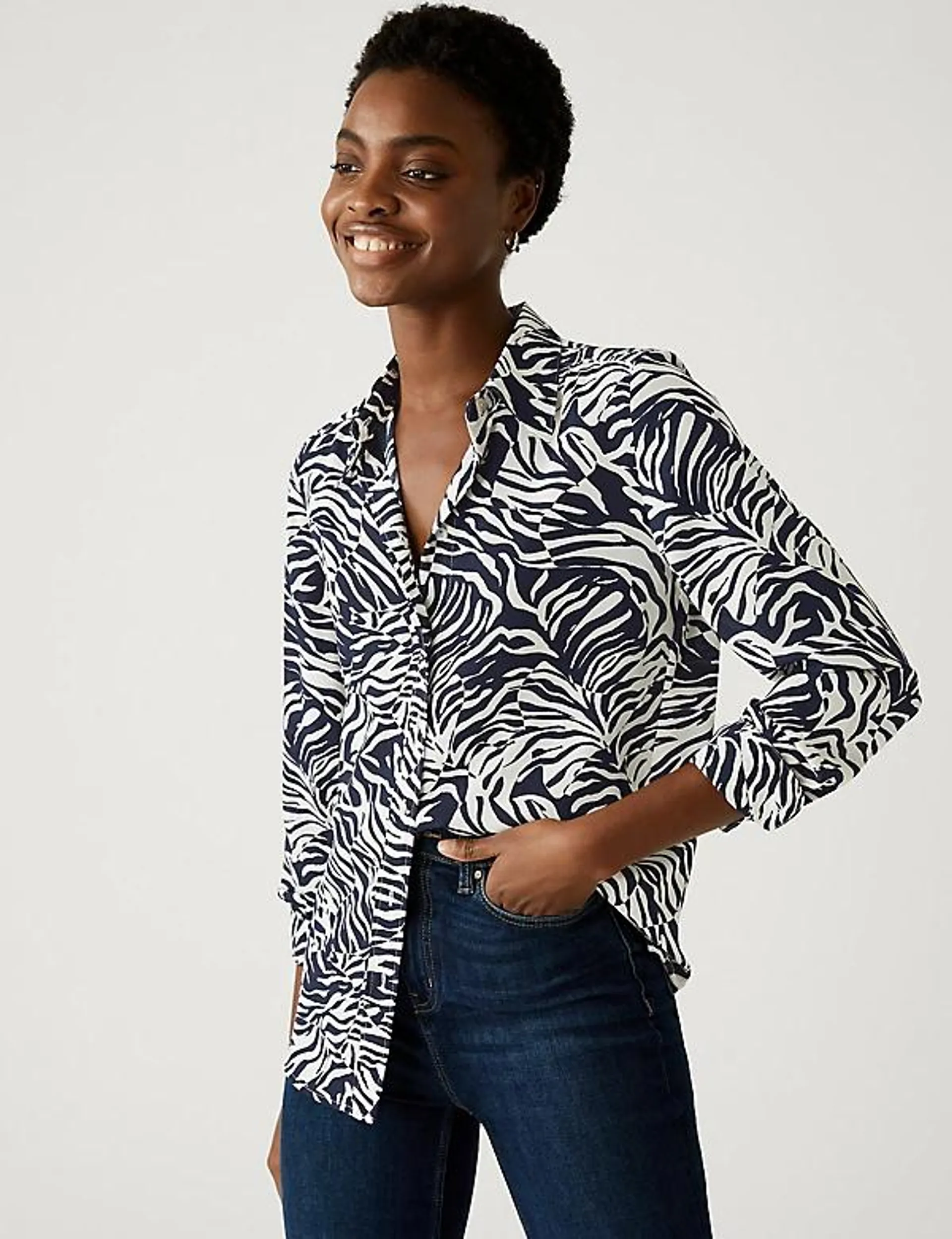 Printed Collared Shirt