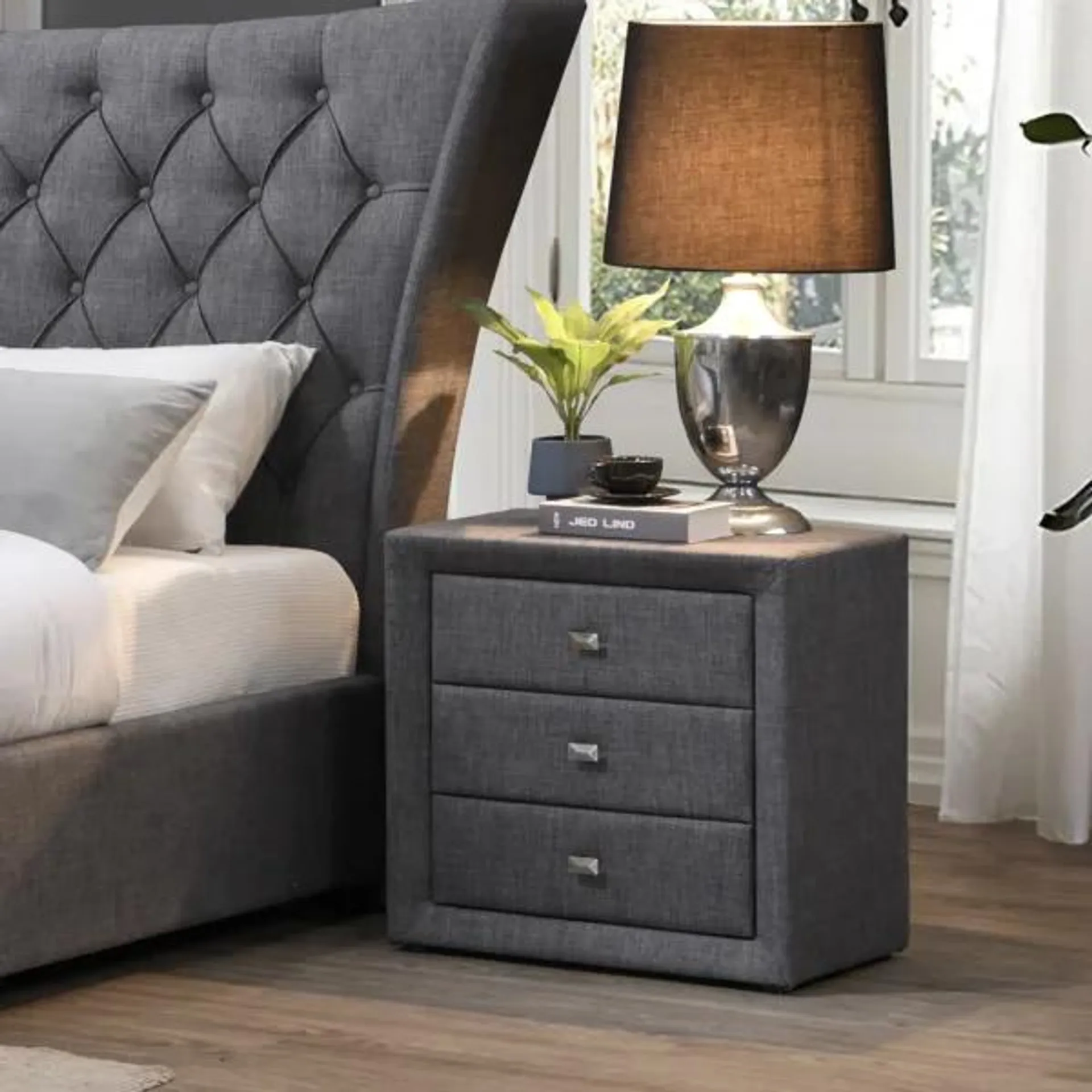 Vanessa Night Stand – Dark Grey