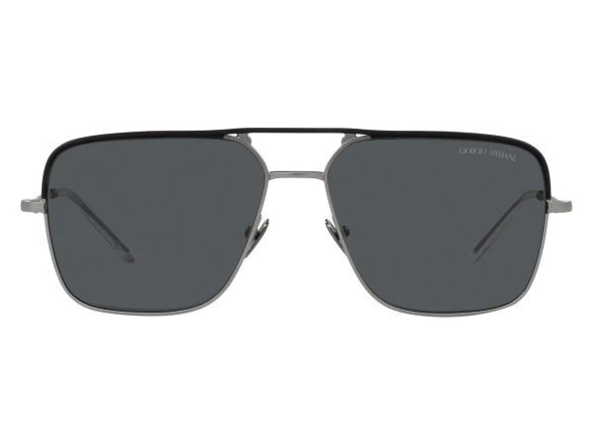 Matte Gunmetal Square Sunglasses