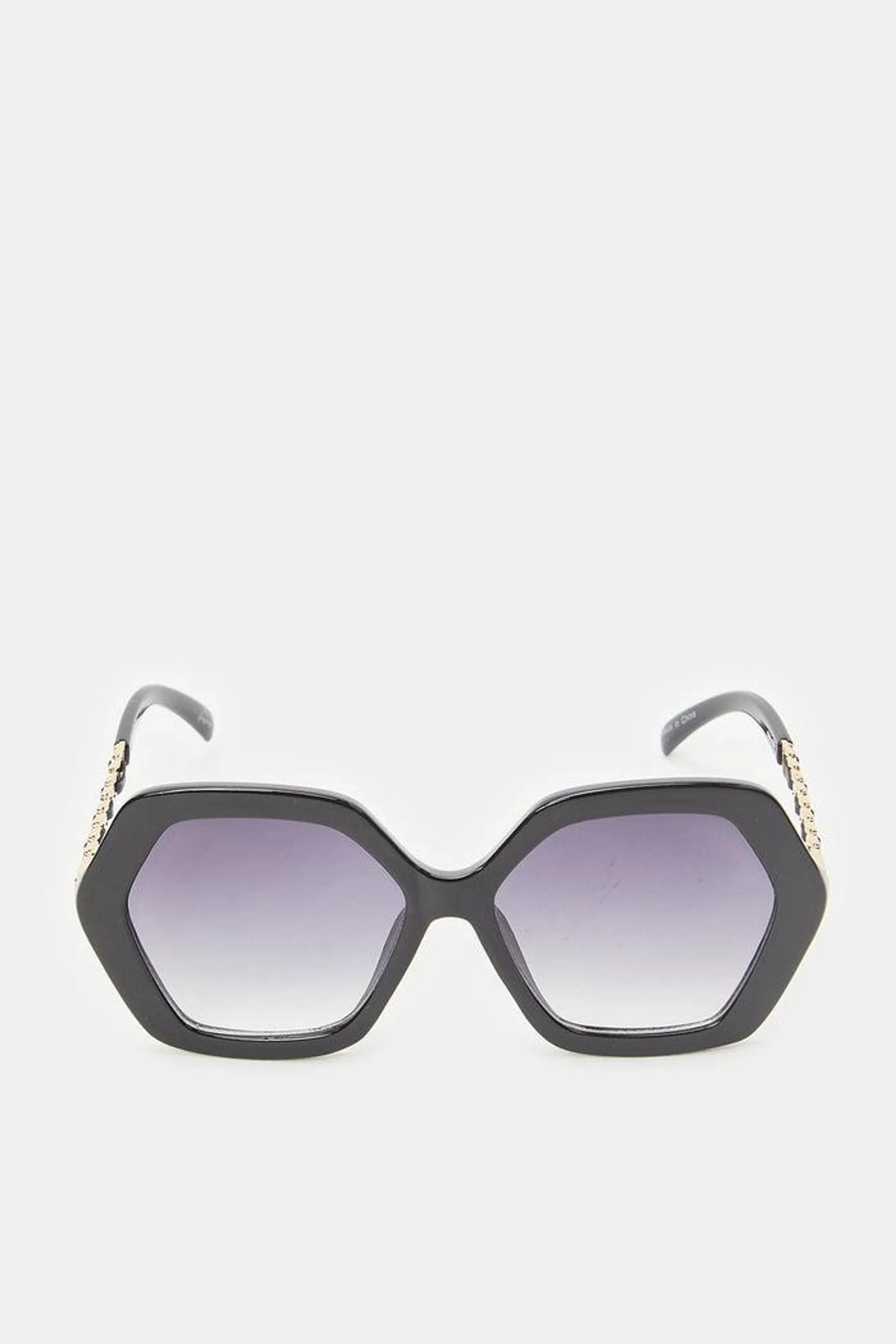 Women Black Square Shaped Sunglasses