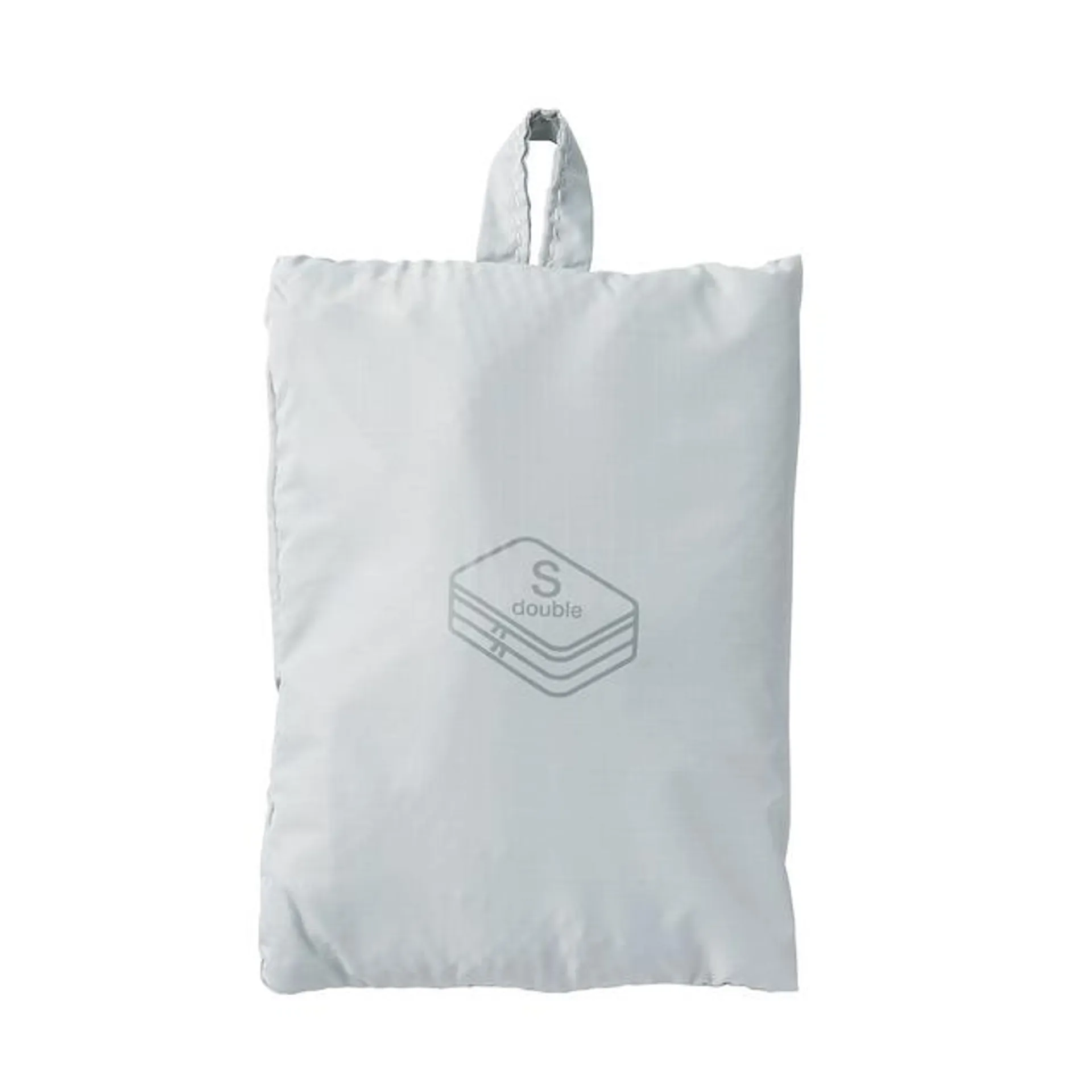 Recycled Nylon Gusset Case, Double Type, W 20 x D 26 x H 10 cm, S, Light Grey