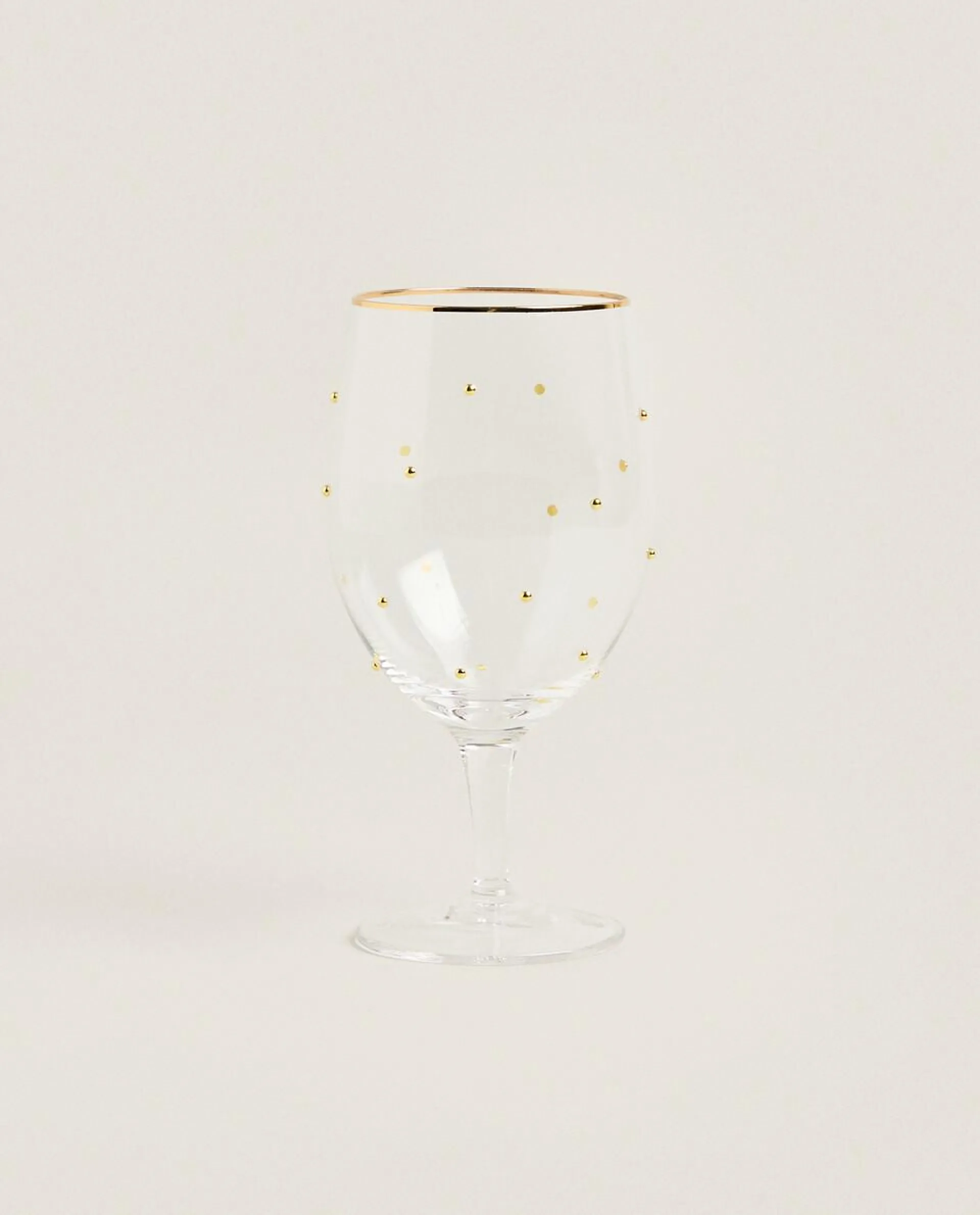 WINE GLASS WITH GOLD DOT