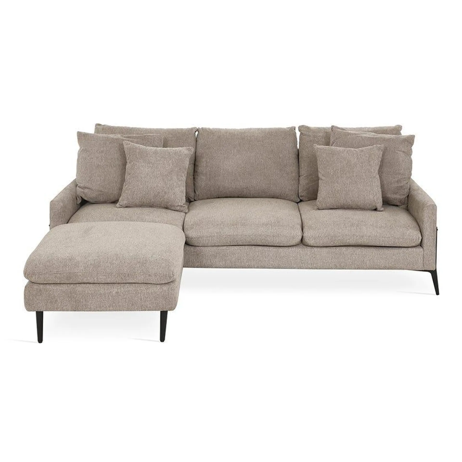 Stamford 3-Seater Sofa with Ottoman, Tan