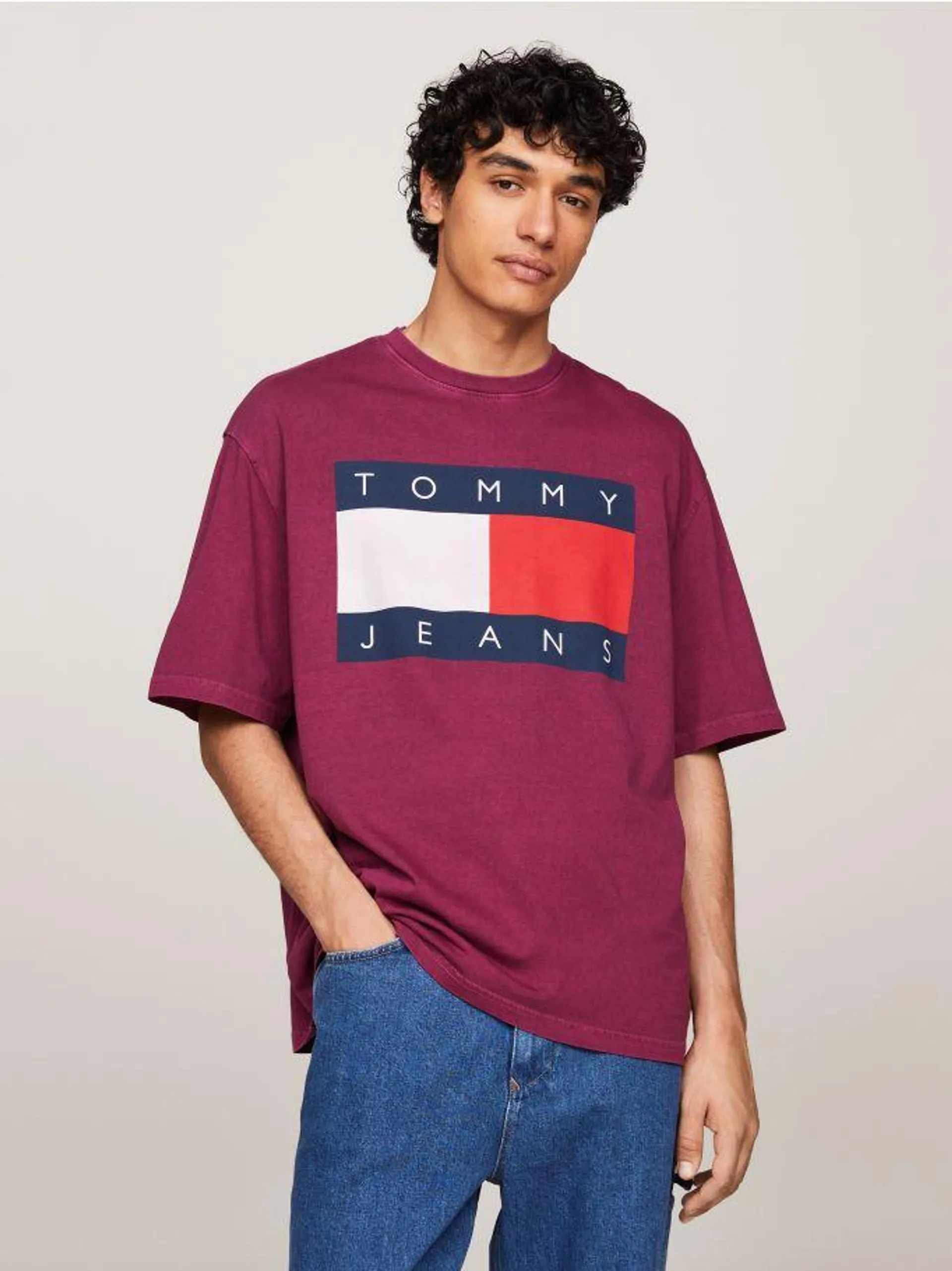 Flag Badge Oversized Fit T-Shirt