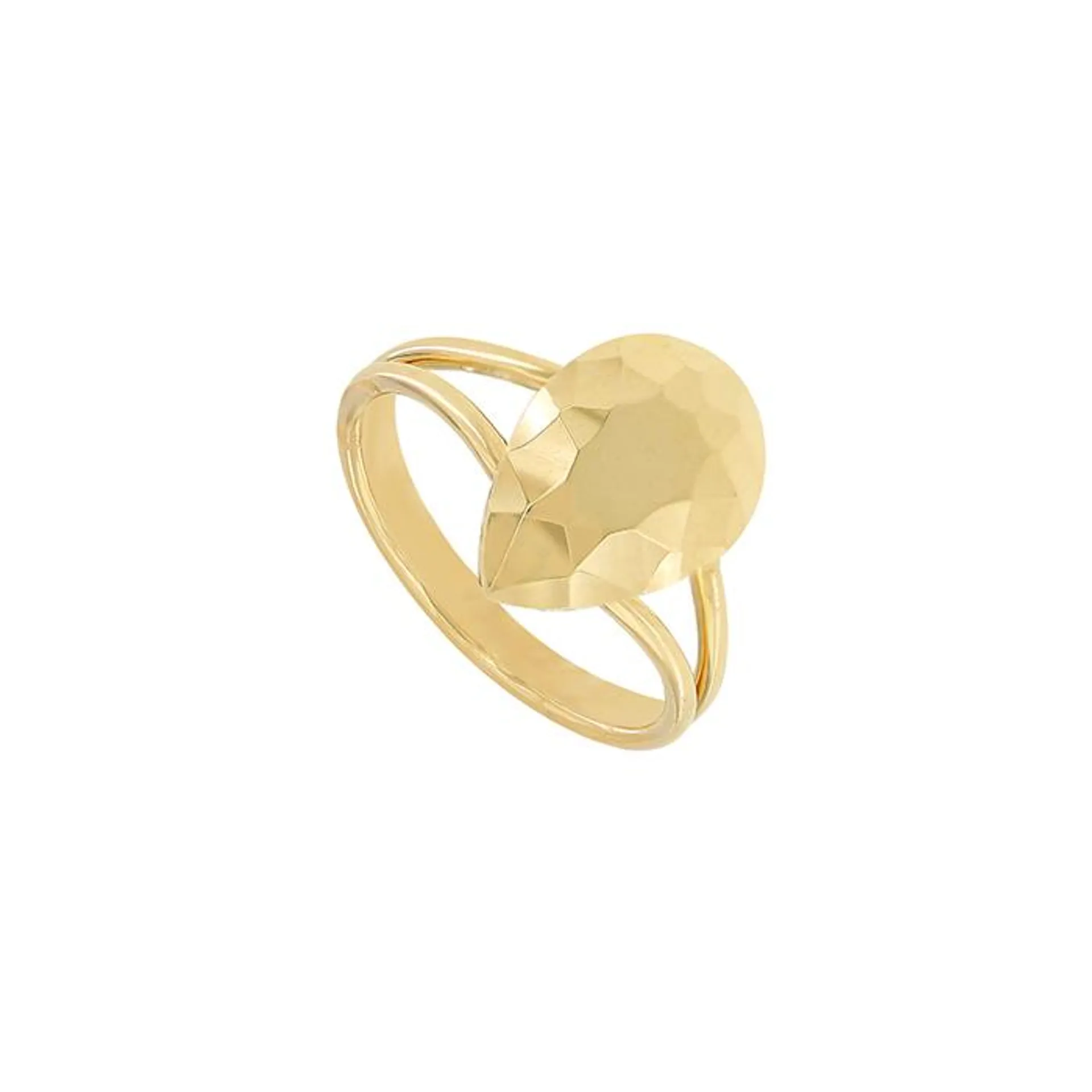 Moda Diamante 18k Yellow Gold Ring